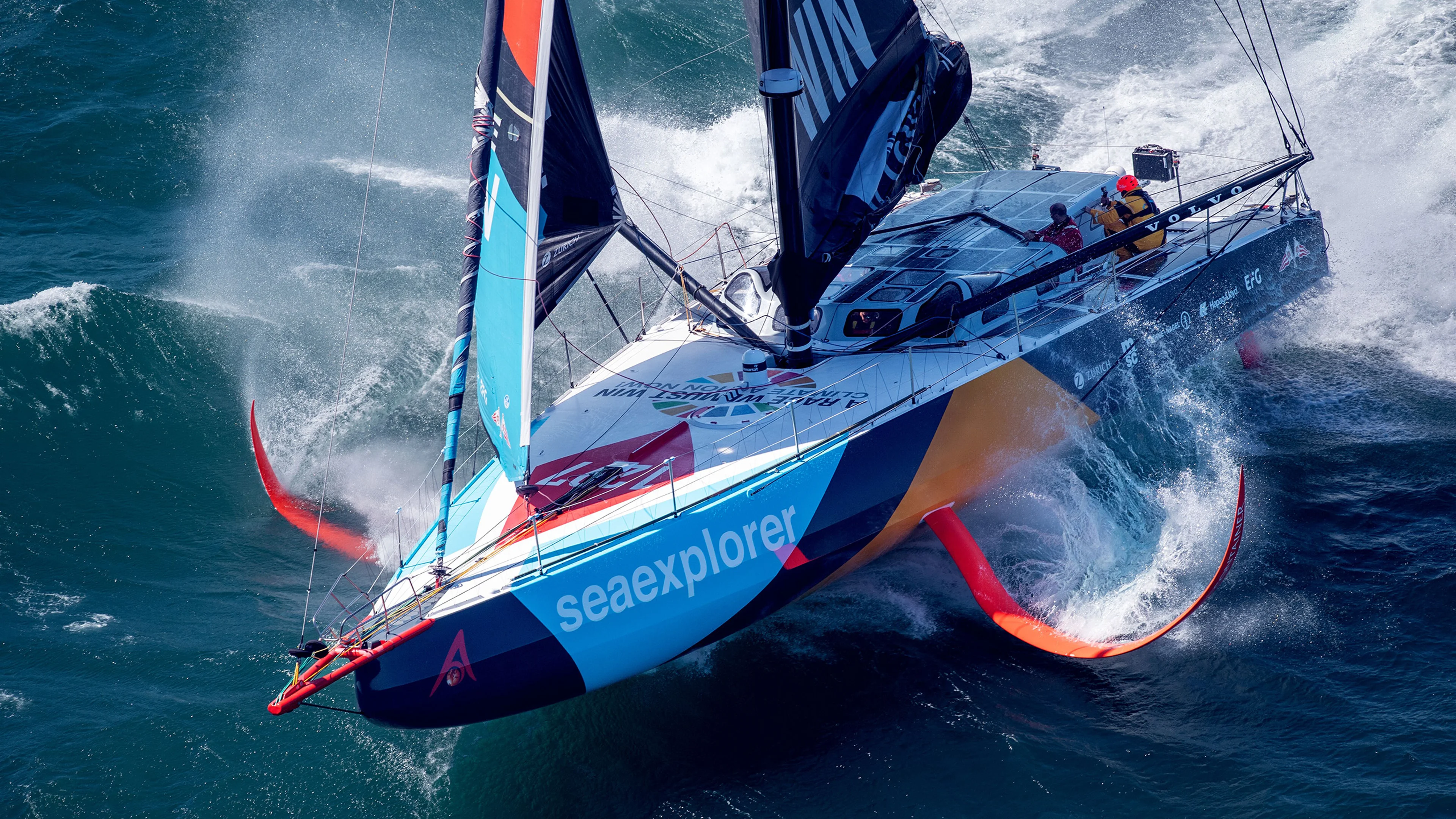 Ein Segelboot beim Ocean Race