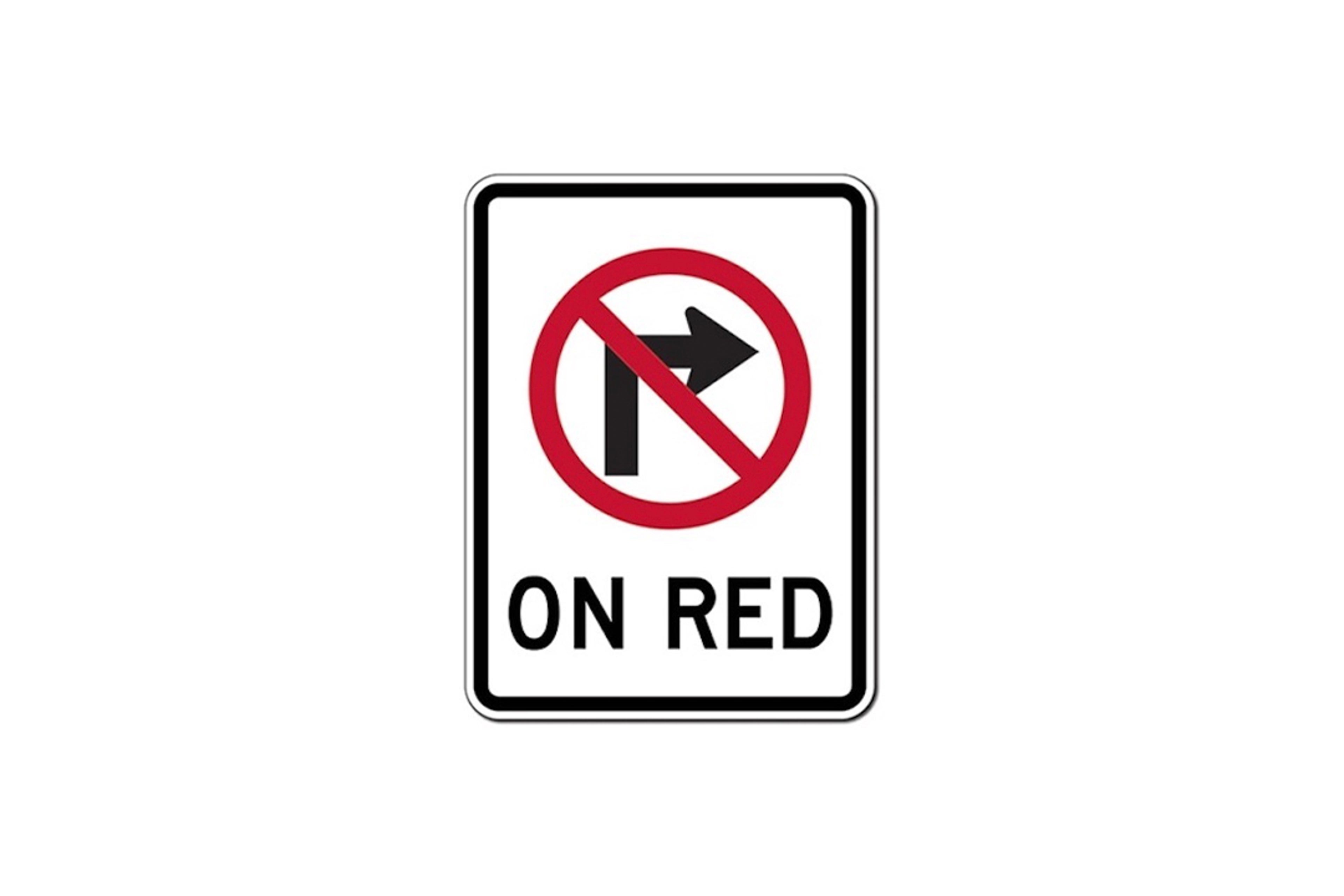 Crossed out right turn arrow