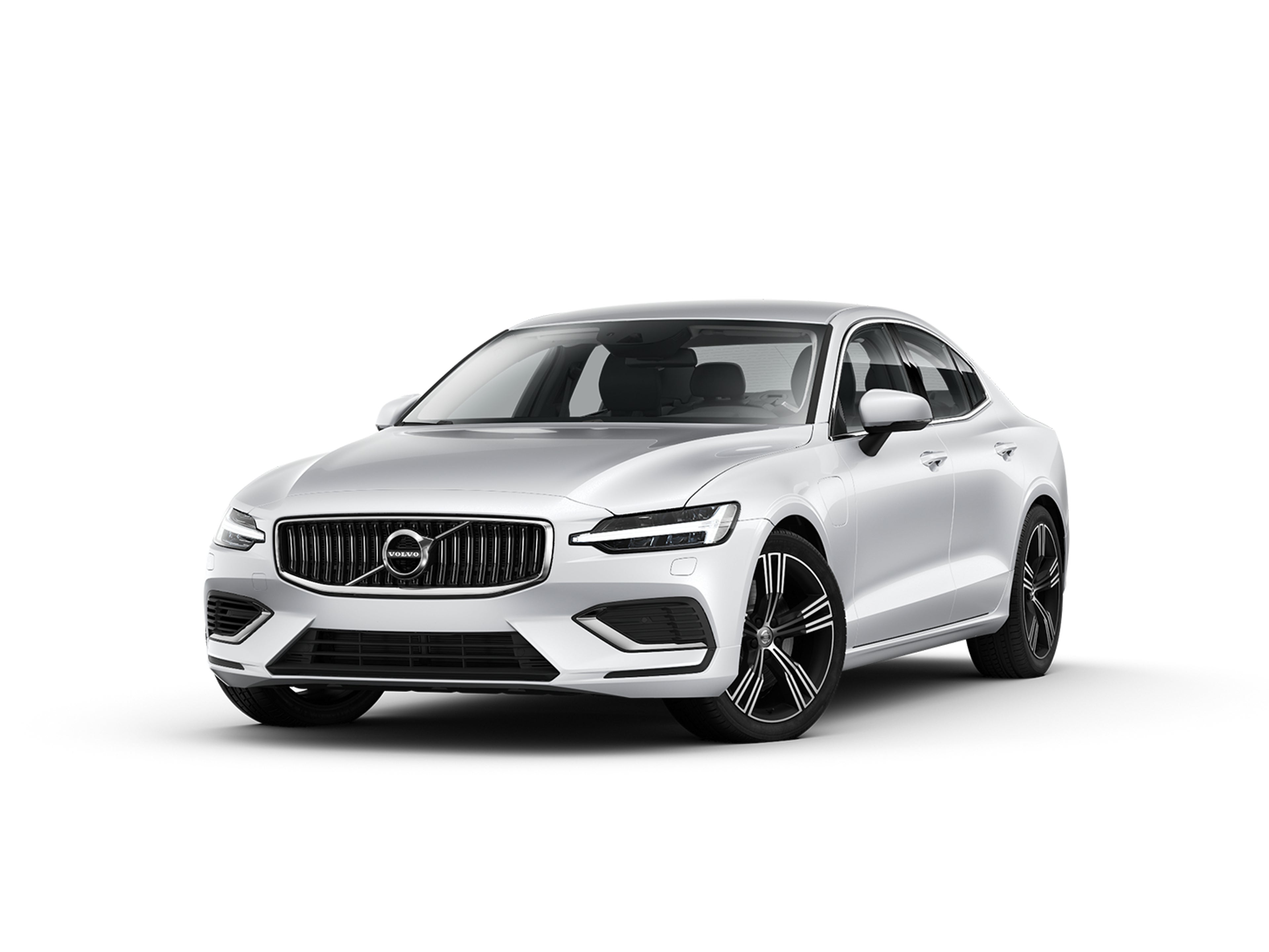 A front facing image of the Volvo S60 in silver dawn.