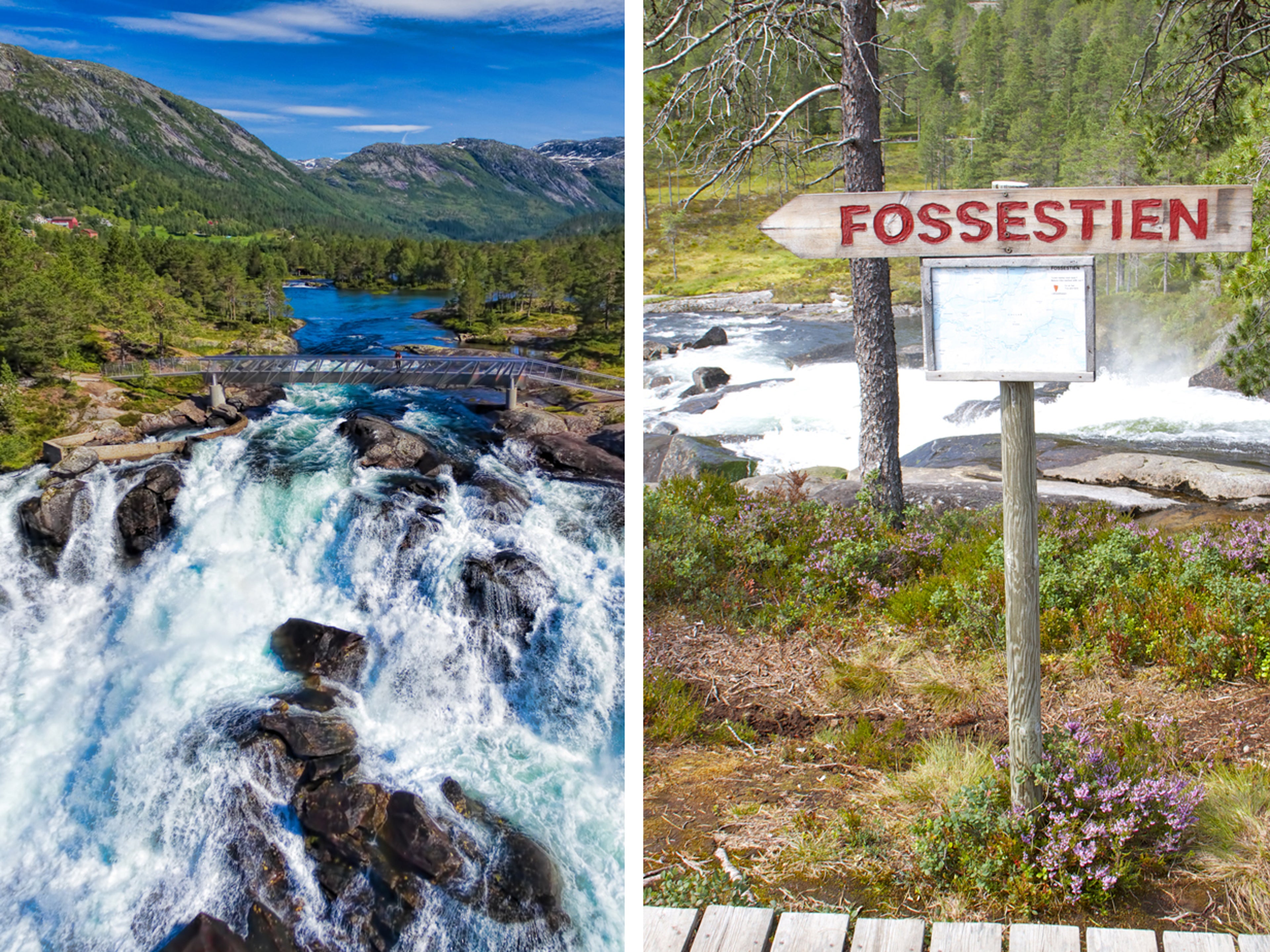 Fossestien på vår og vinterstid