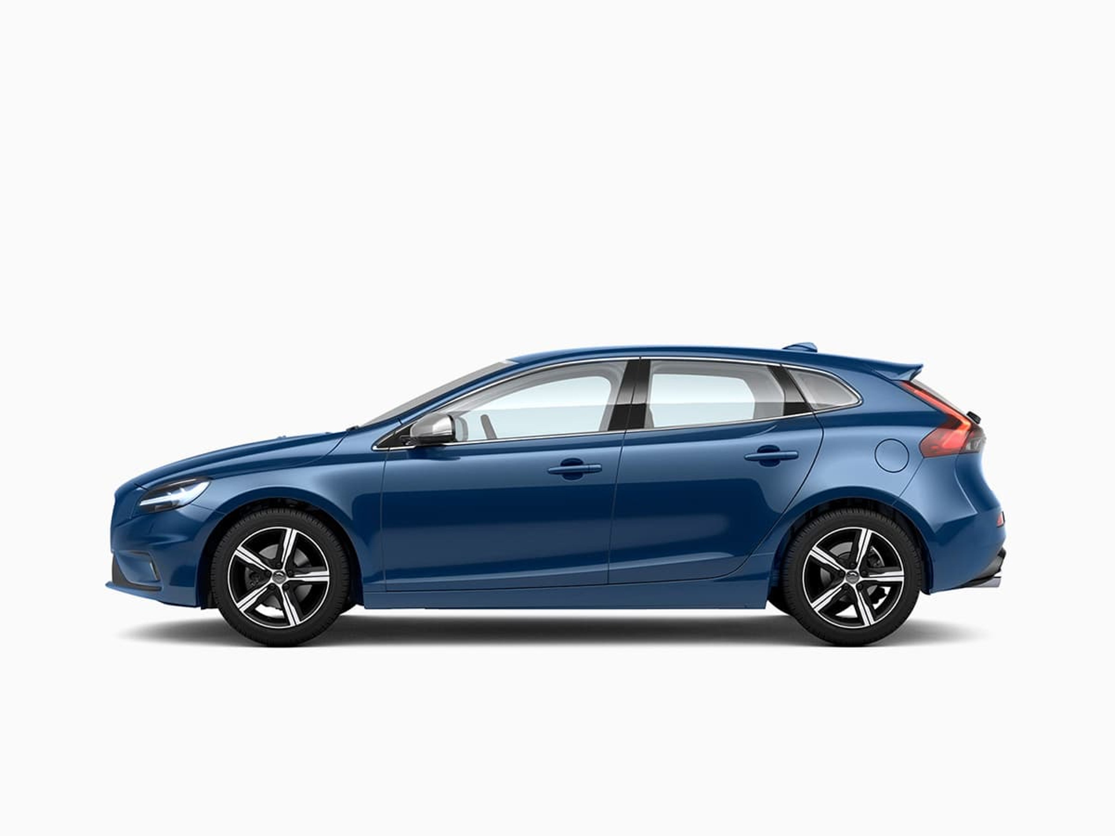 Vue latérale d'une voiture d'occasion Volvo V40.