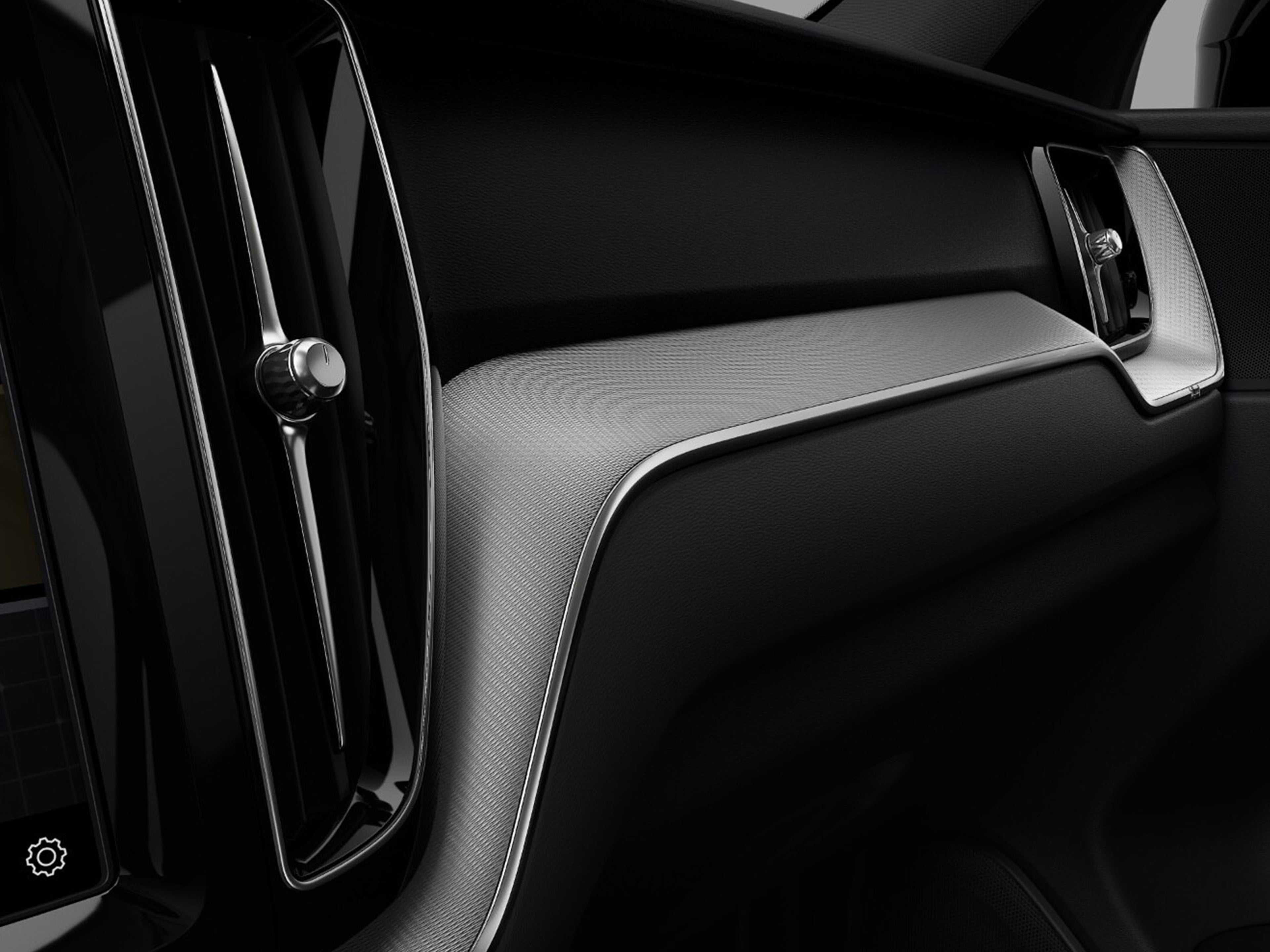 Metal Mesh-afwerking in aluminium.