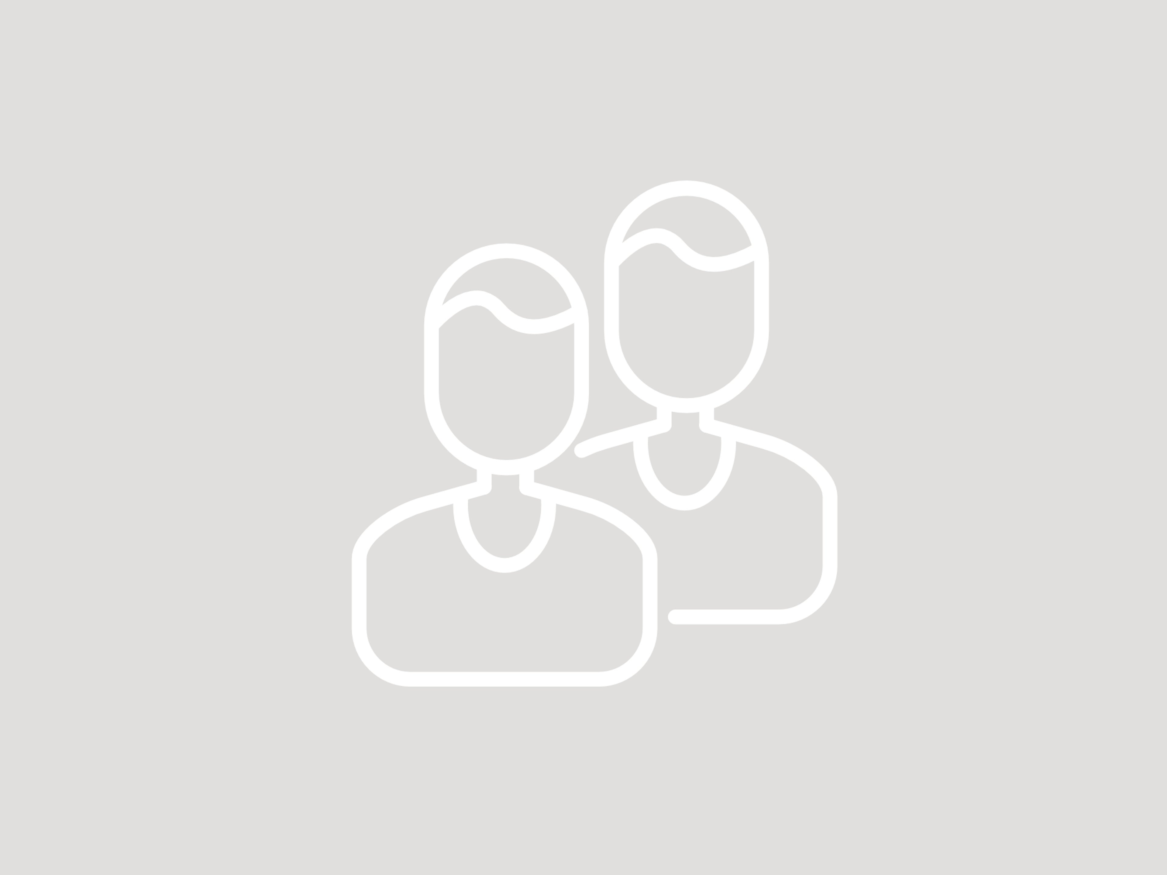 Ein Icon stellt zwei hintereinander stehende Personen dar.