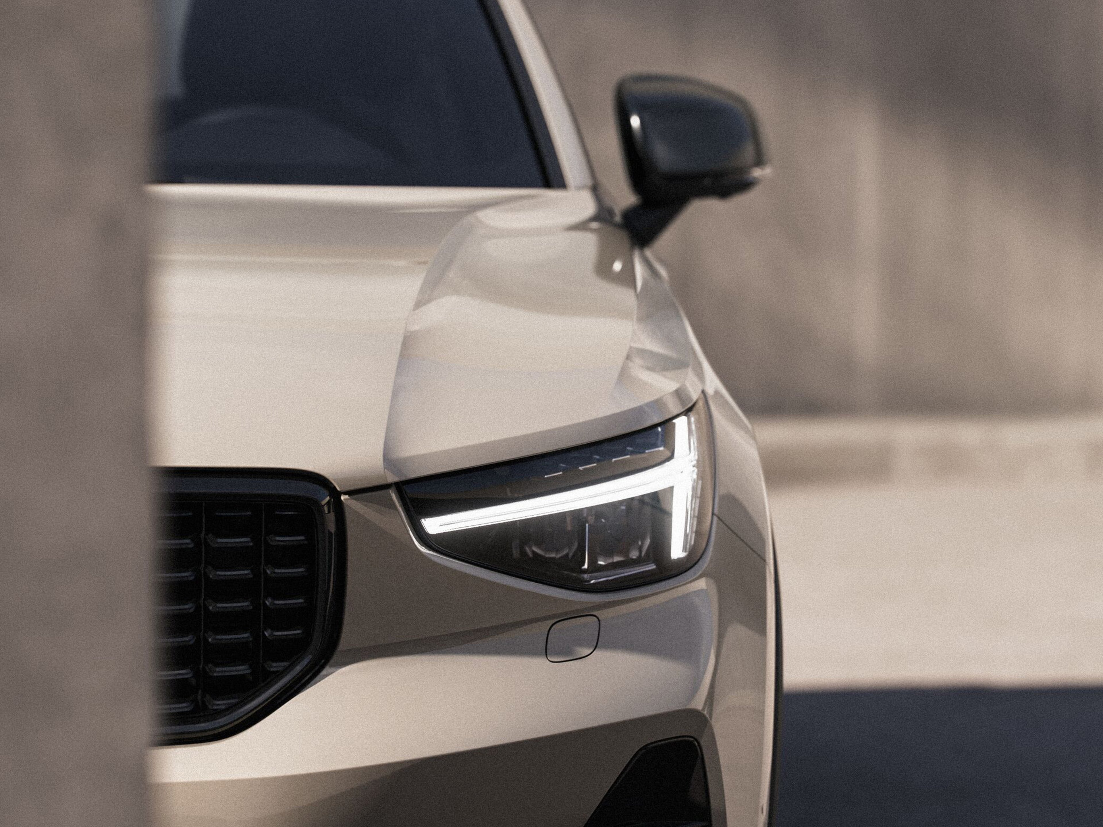 Detailný pohľad na svetlomet Volvo EX30