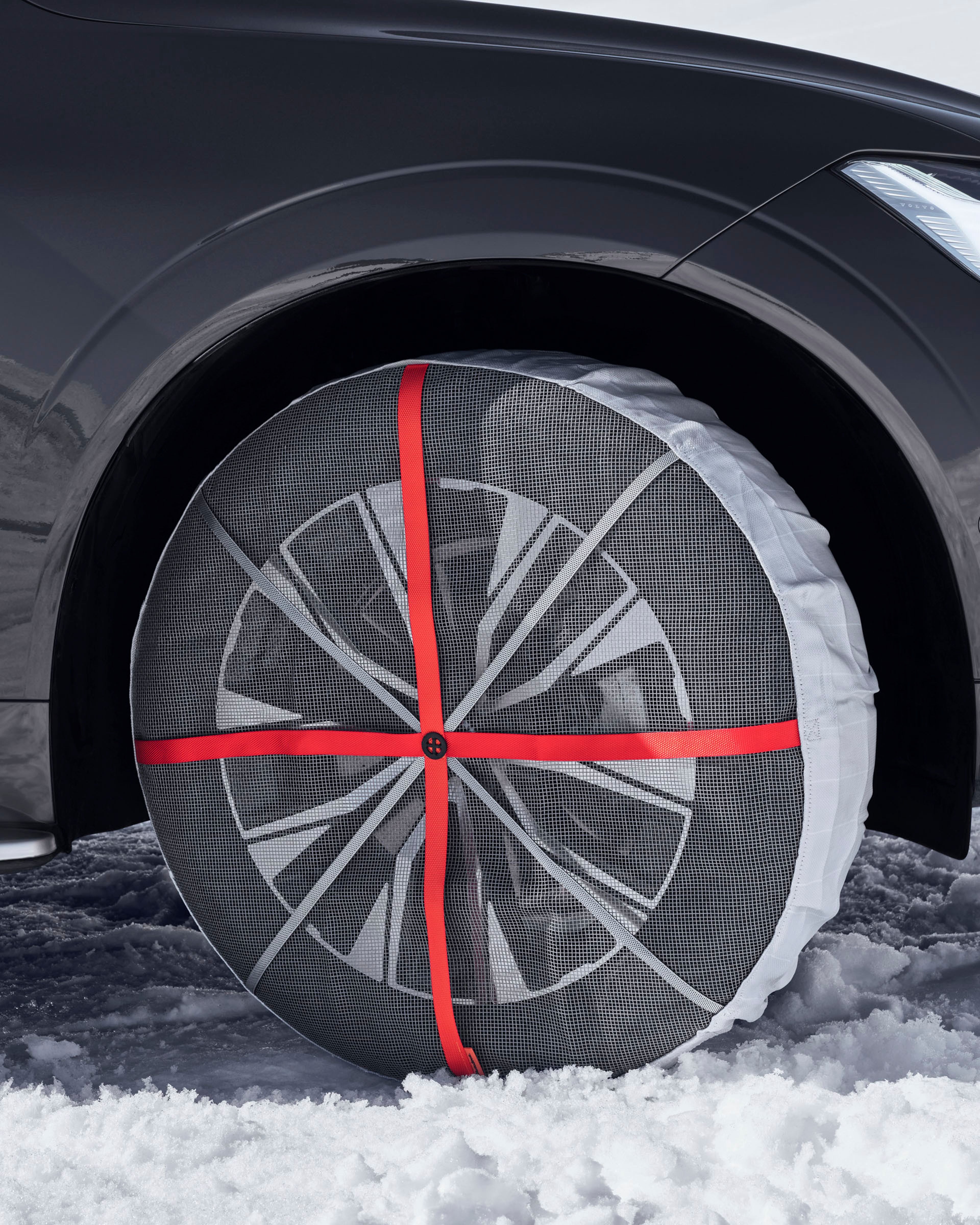 Funda Autosock en un vehículo Volvo