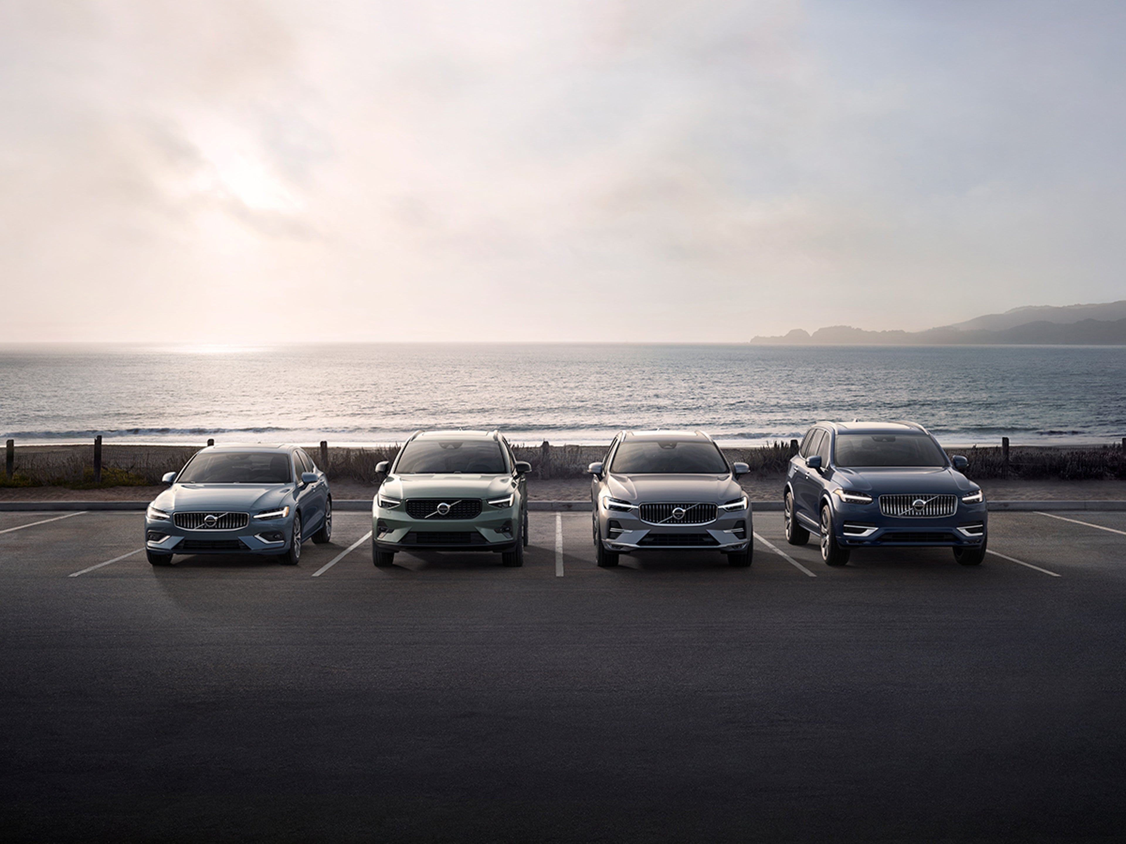 A-Plan Volvo Program - 4 Volvos parked in a row