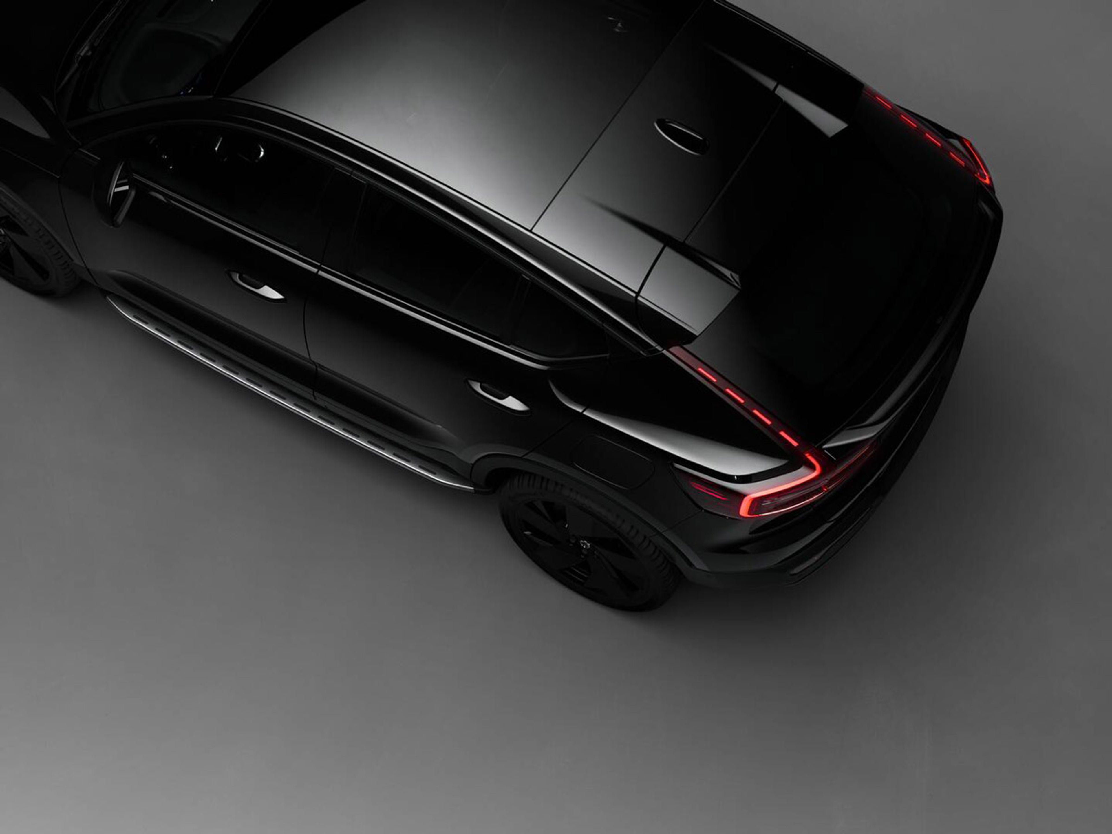 Detaljbild av bakljus av EX40 Black Edition