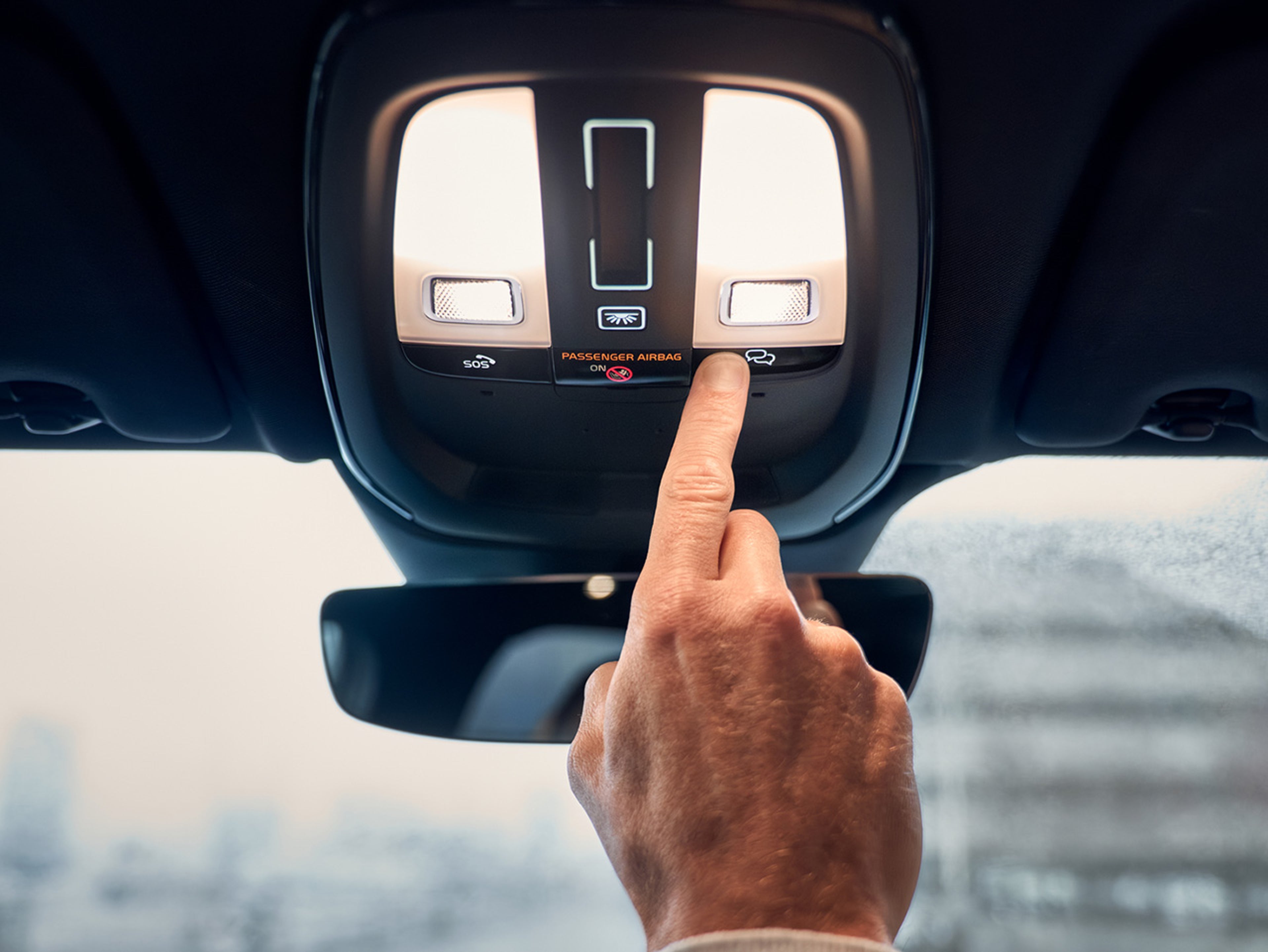 An image showcasing the Volvo assistance button