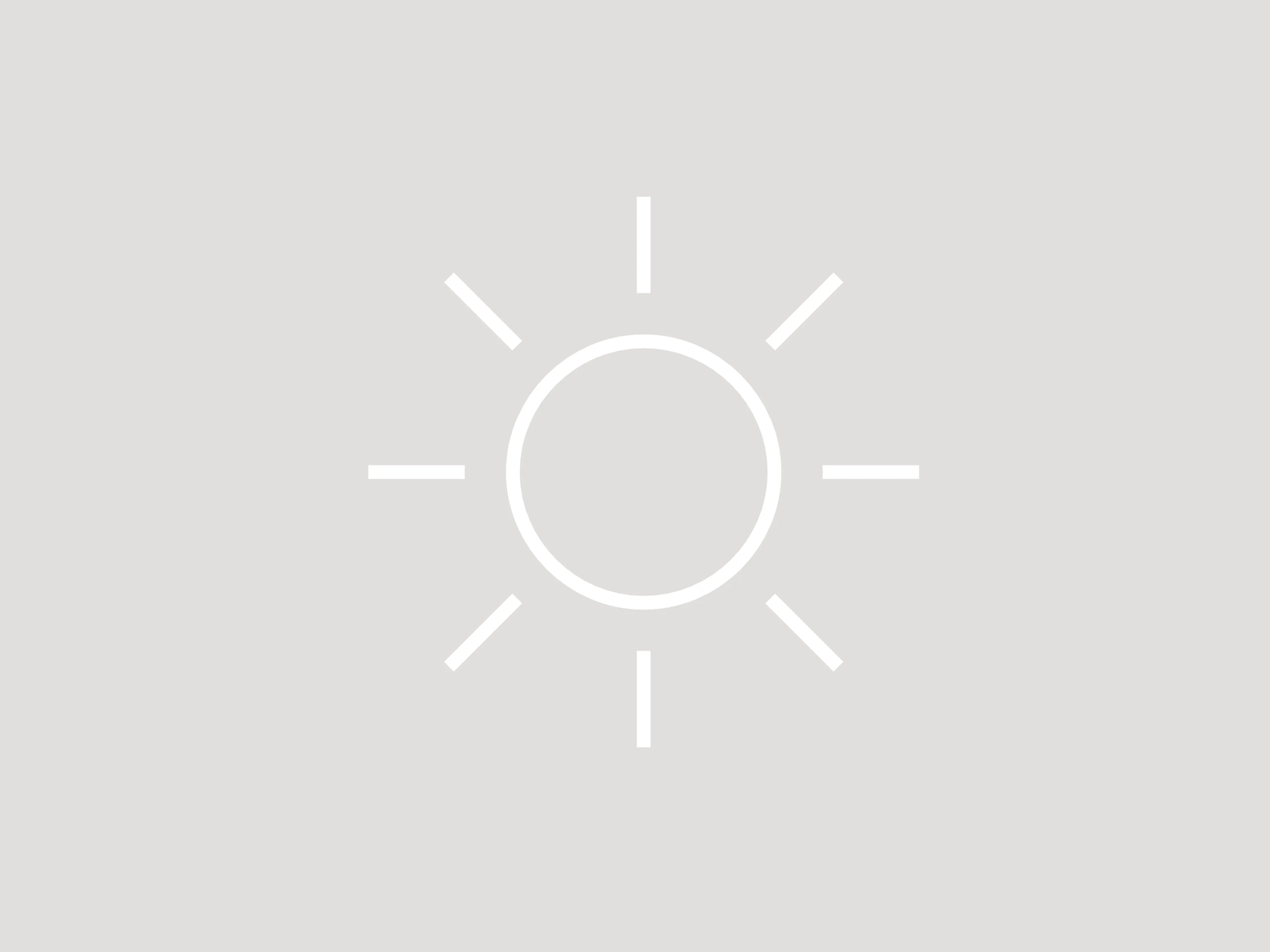 Ein Icon stellt eine strahlende Sonne dar.