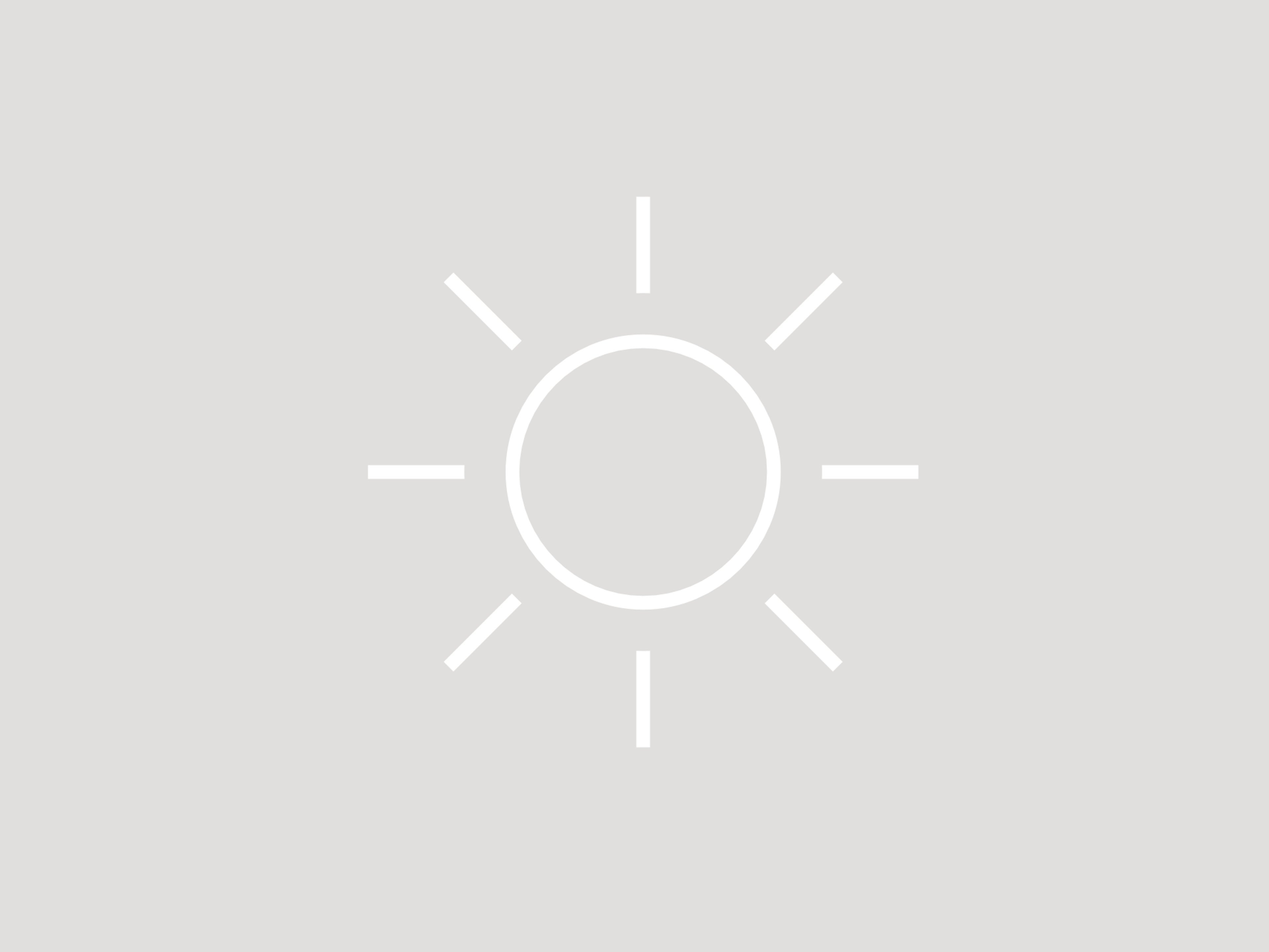 Ein Icon stellt eine strahlende Sonne dar.