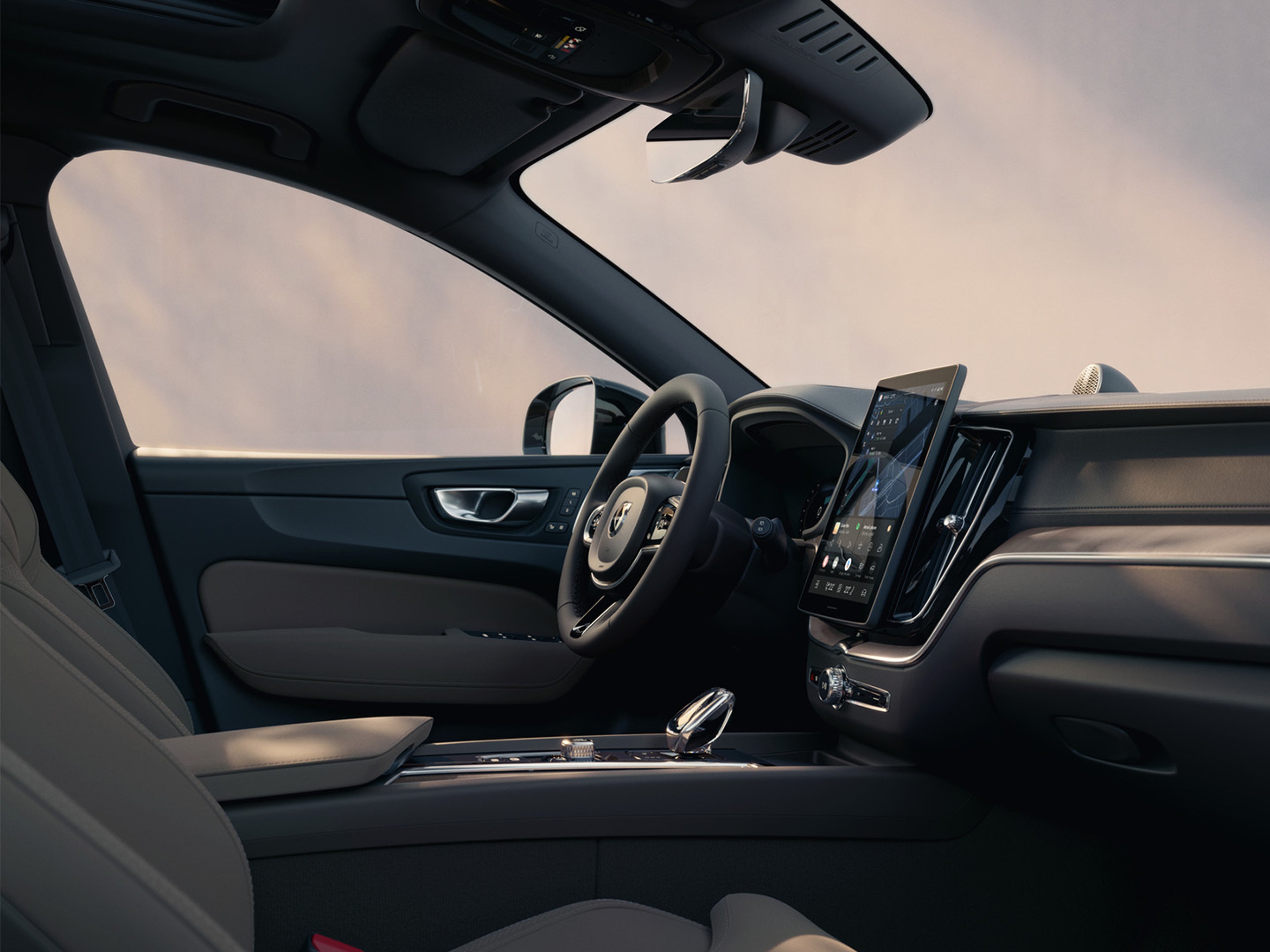 Interior view of XC60 car dashboard