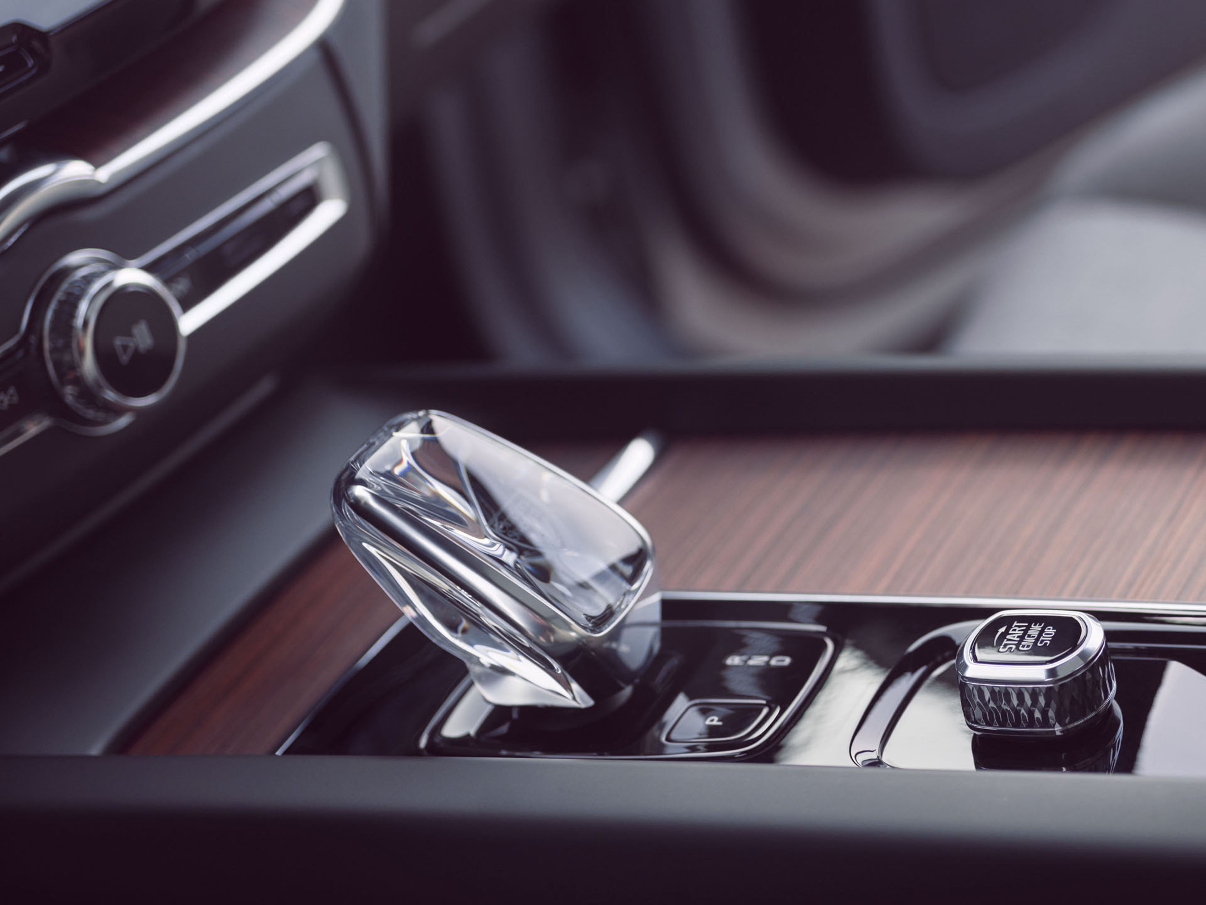 Palanca de cambios de cristal