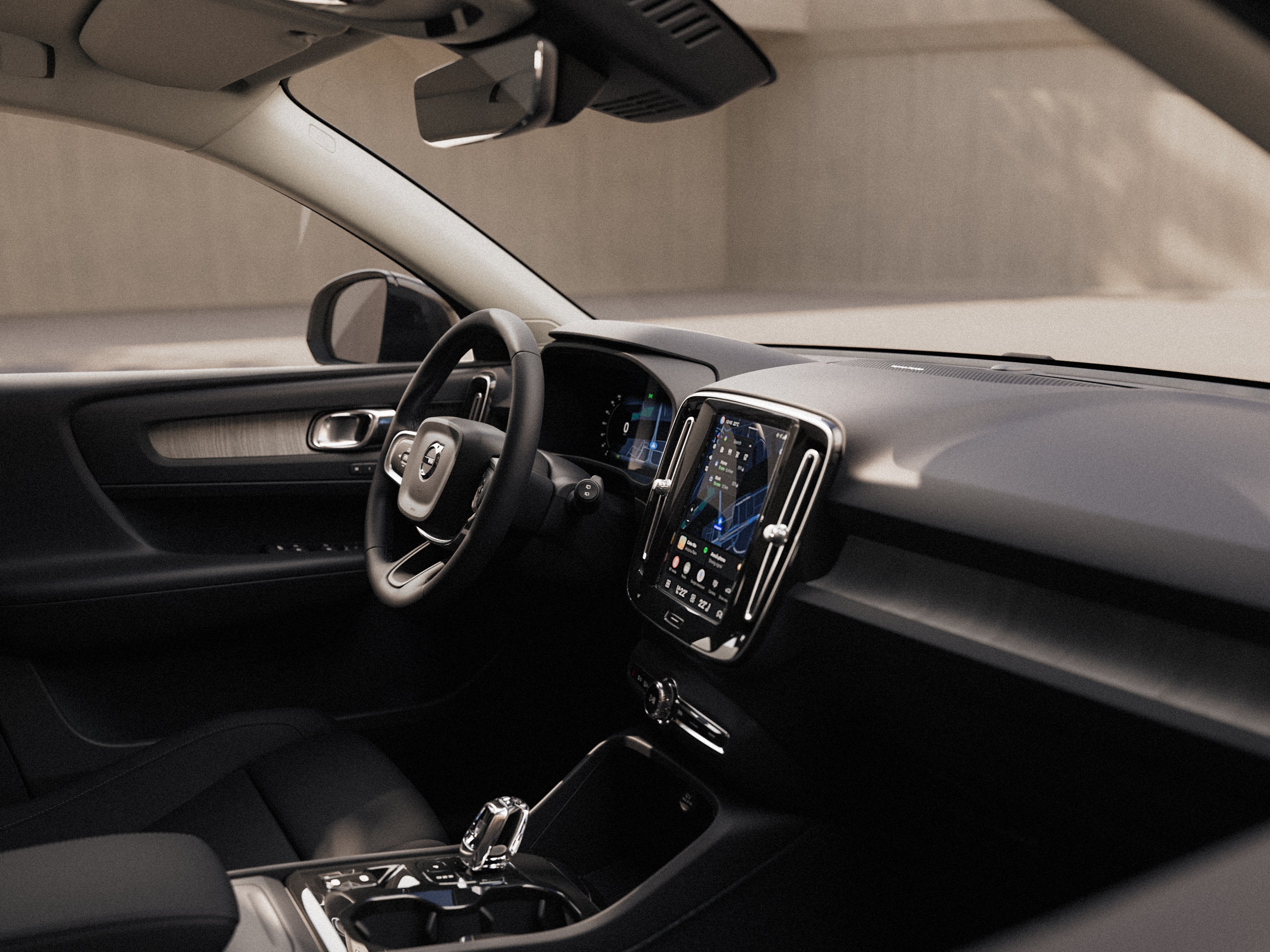 XC40 utastere belülről.