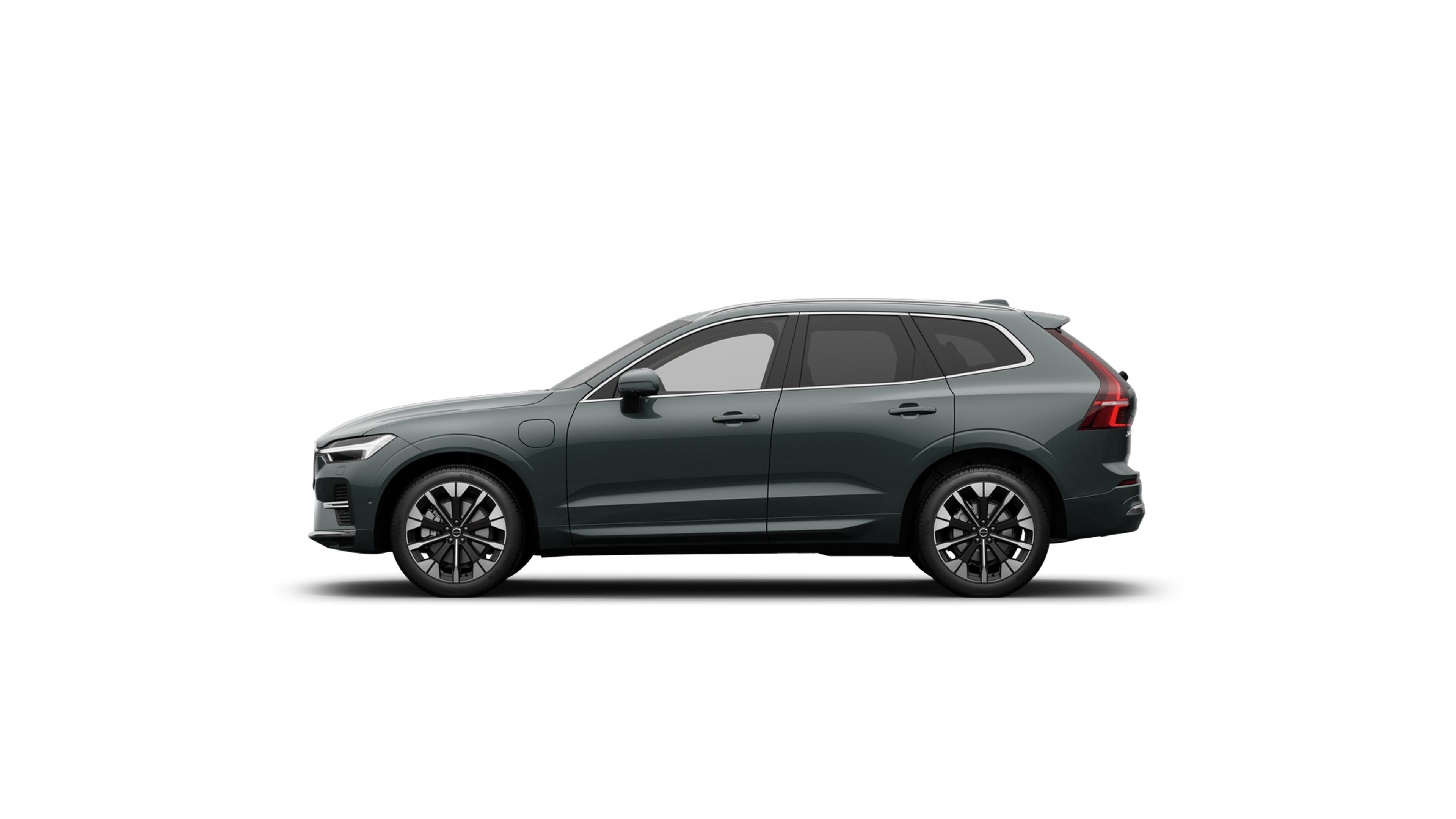 A side profile image of the Volvo XC60 plug in hybrid.