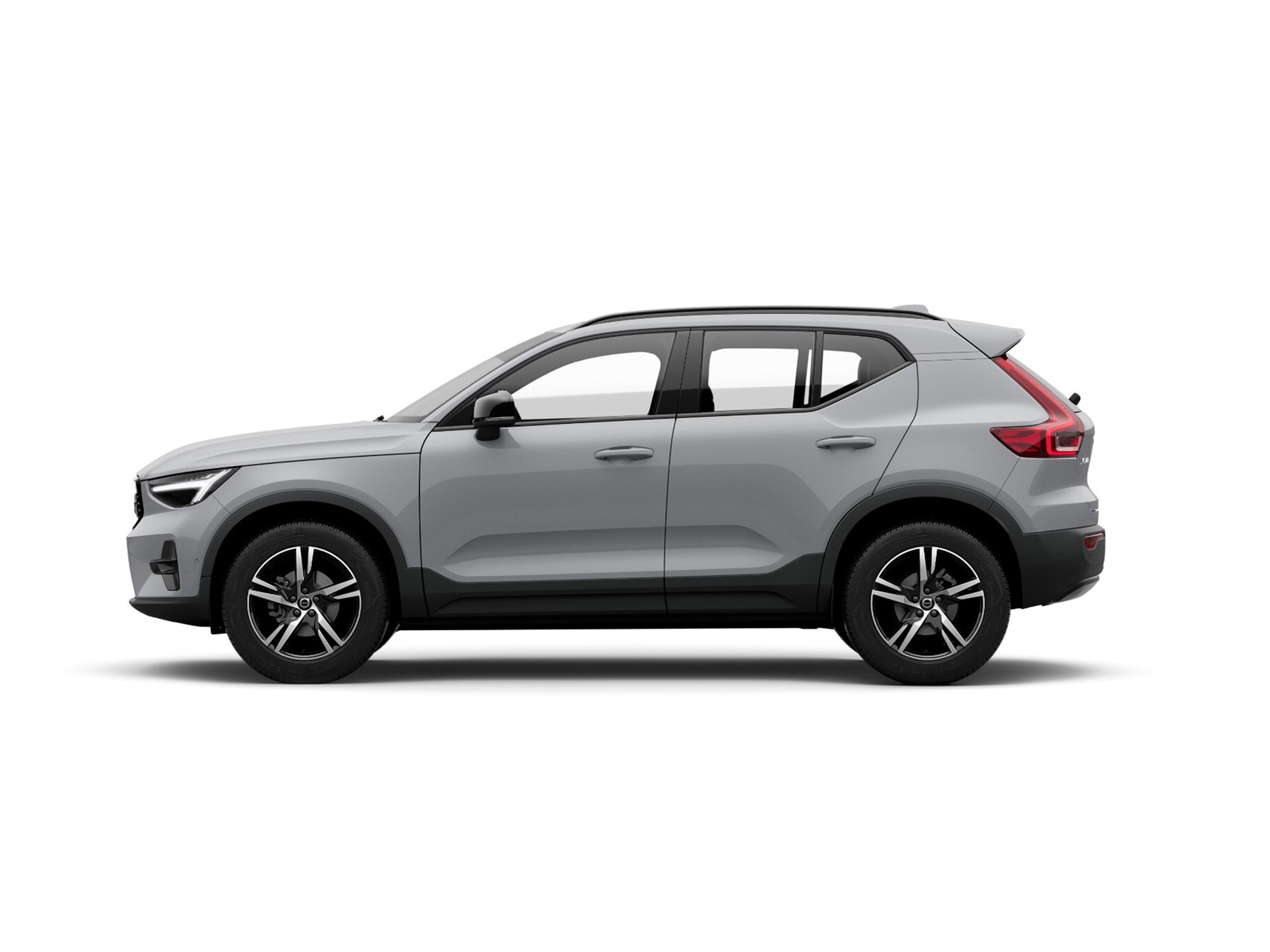 Side view of XC40 on plain background