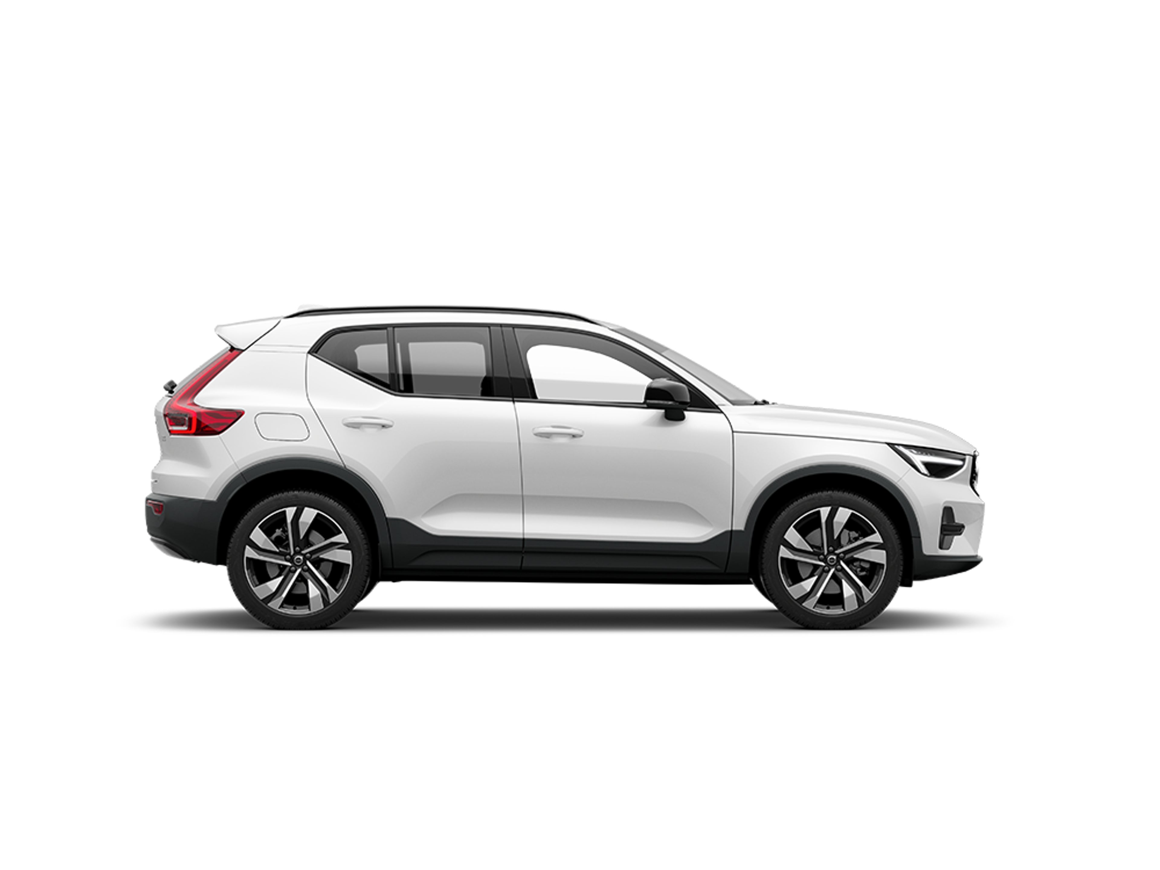Volvo XC40 blanche Limited edition vue à lateral.
