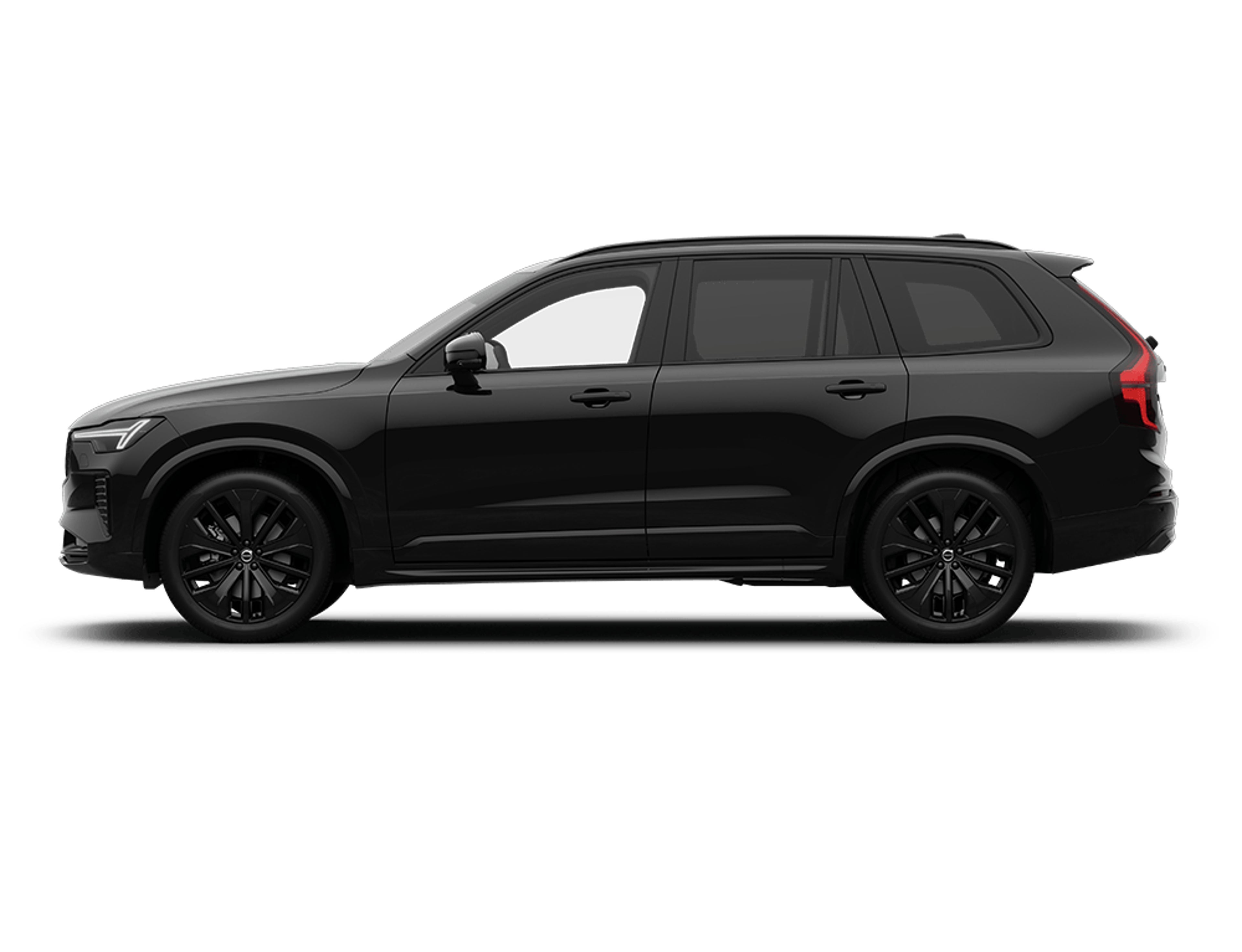 Vue latéral de la Volvo XC90 Black Edition.