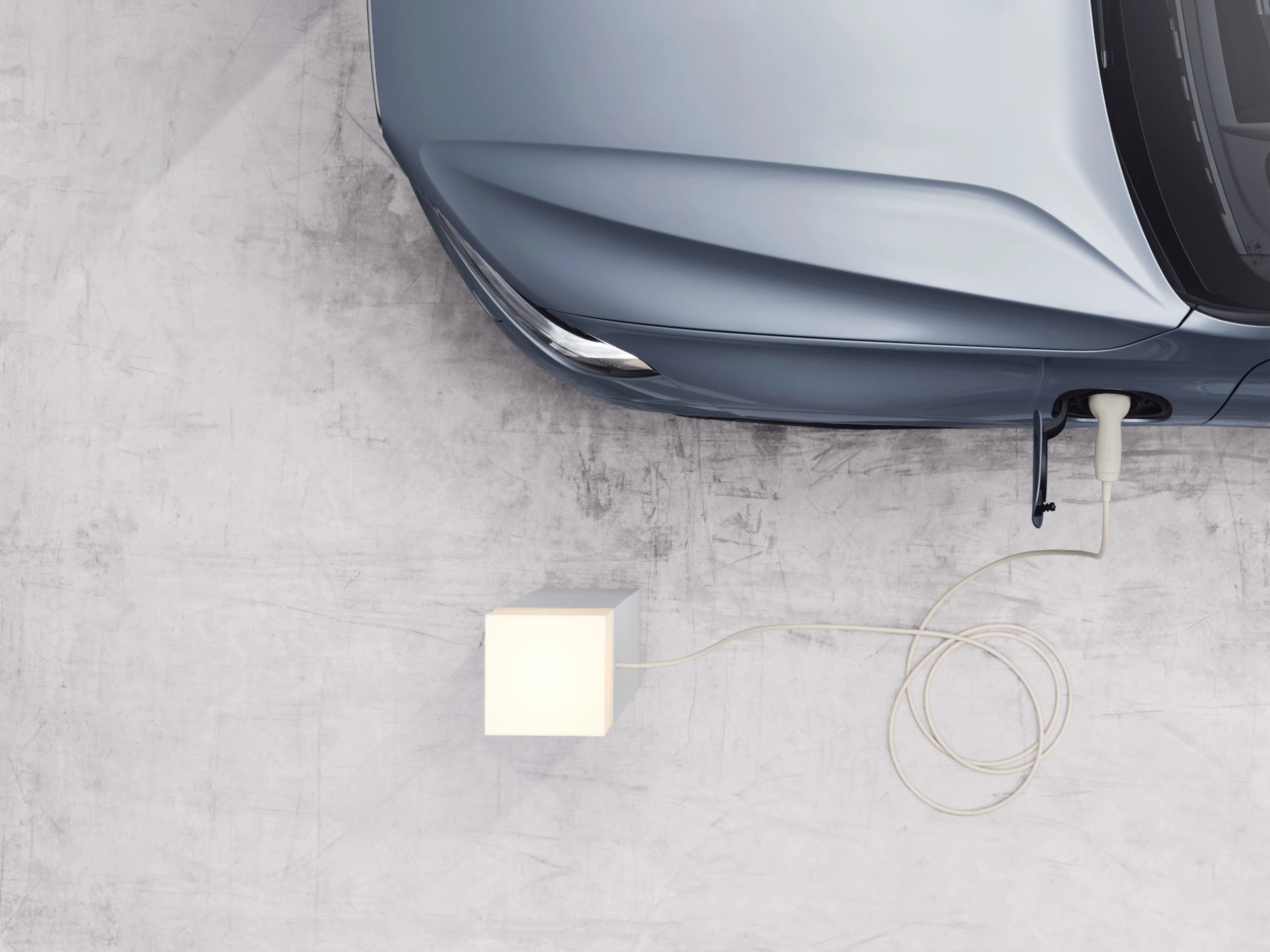 Ein Volvo Recharge Fahrzeug wird geladen