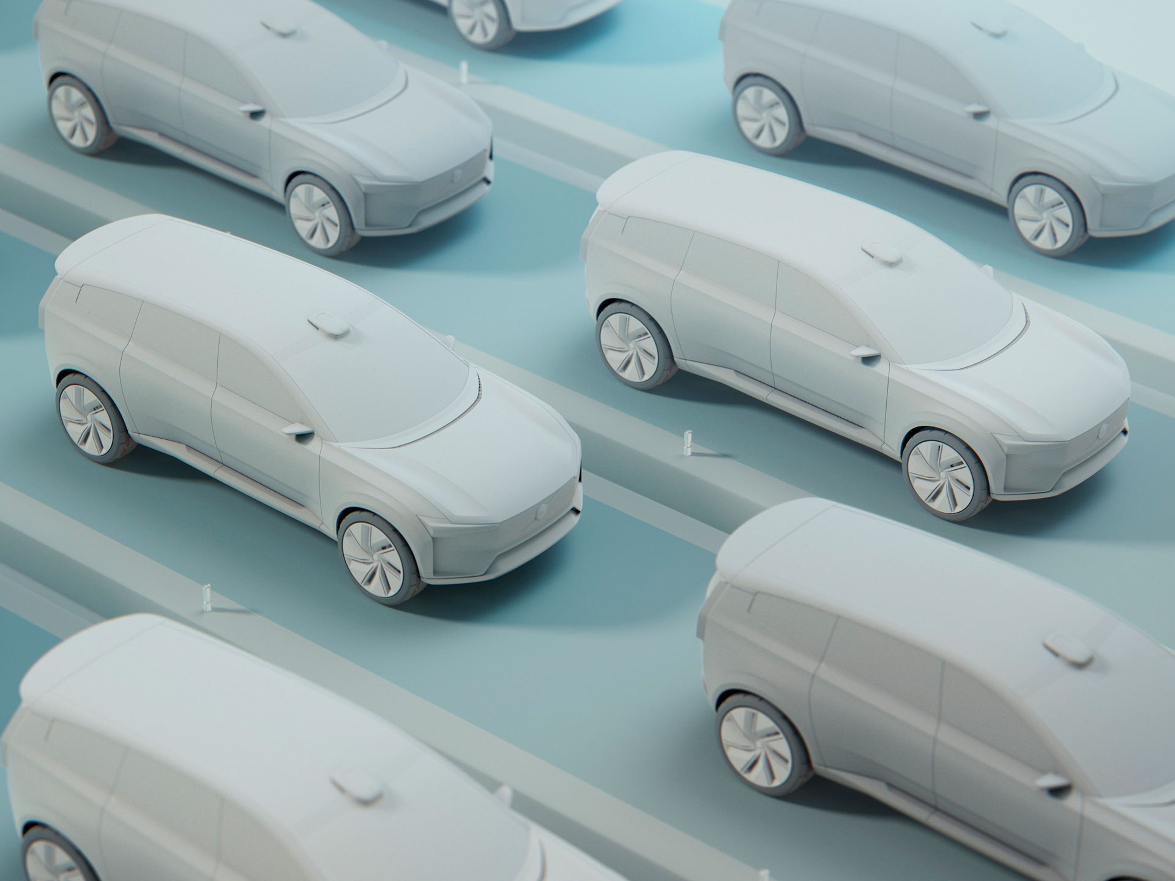 Un conjunto de carros prototipo.