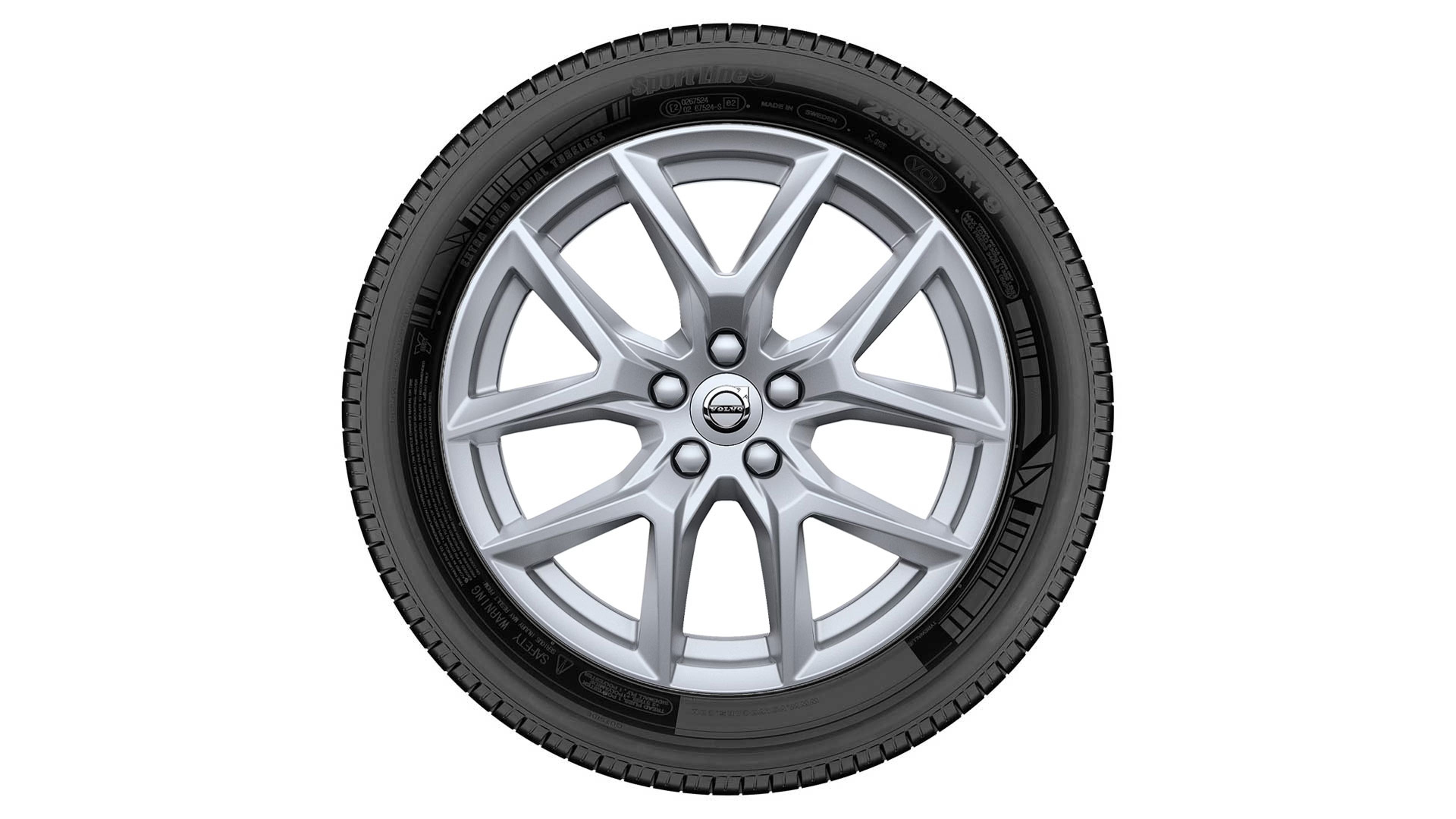 18" Silver 5-Double Spoke Wheel