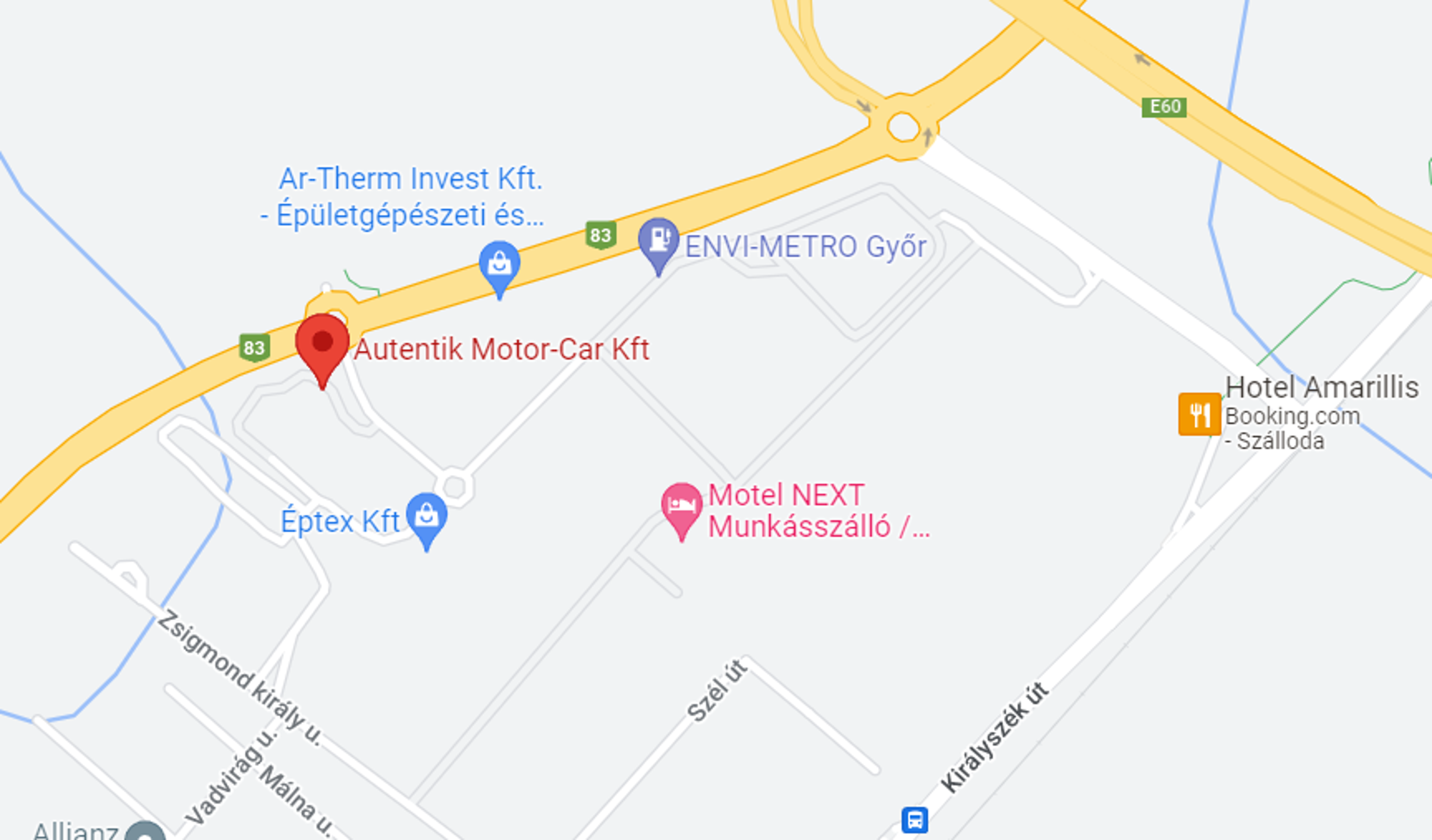 A Hedin Automotive Autentik Kft. címe térképen