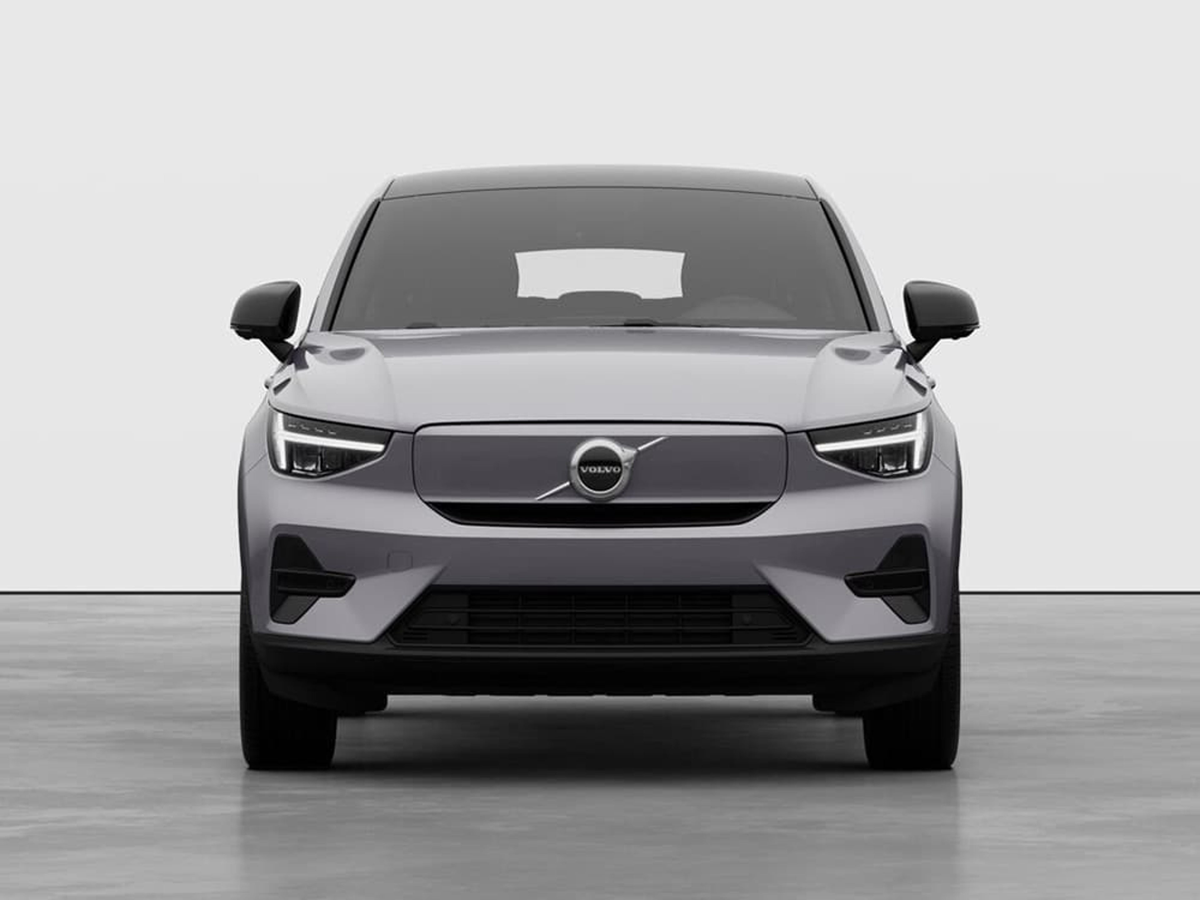 Vue de face de la Volvo EC40 dans un environnement studio.