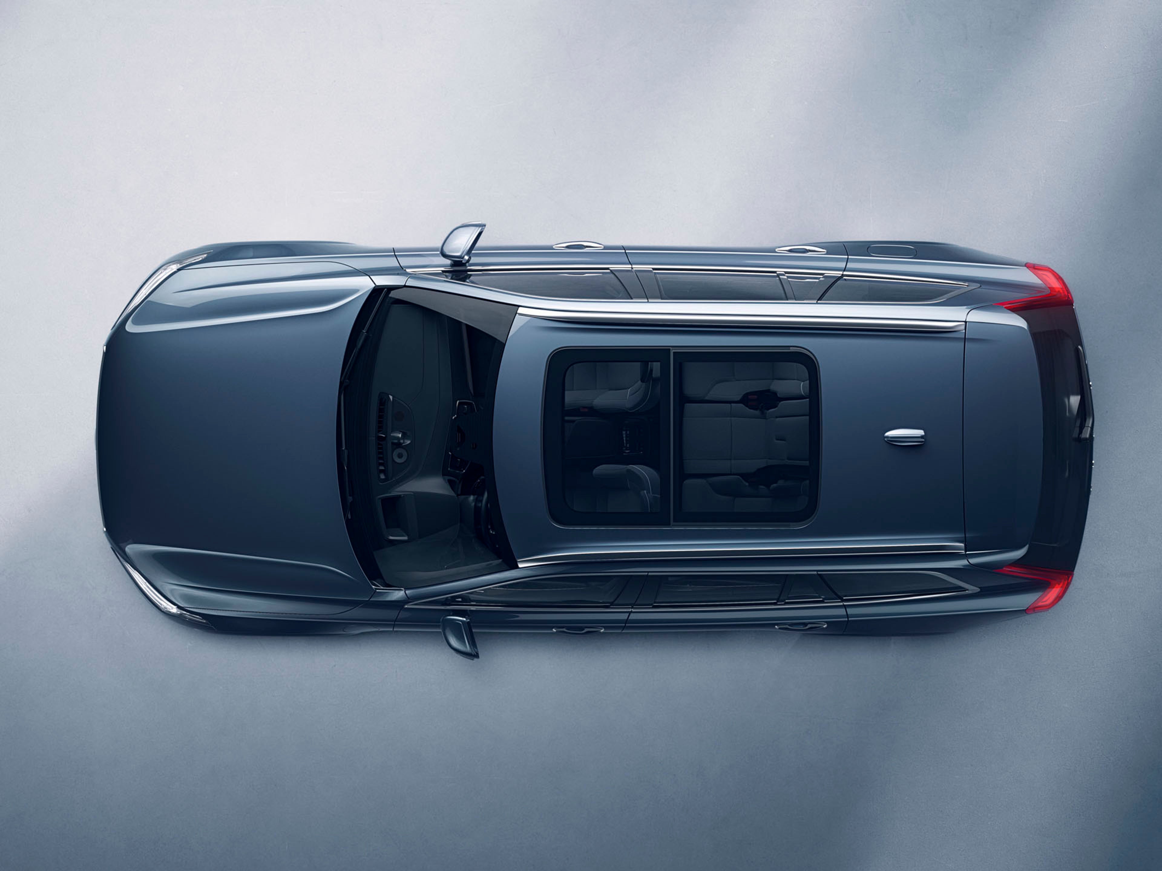 Volvo XC90 vista aérea techo solar