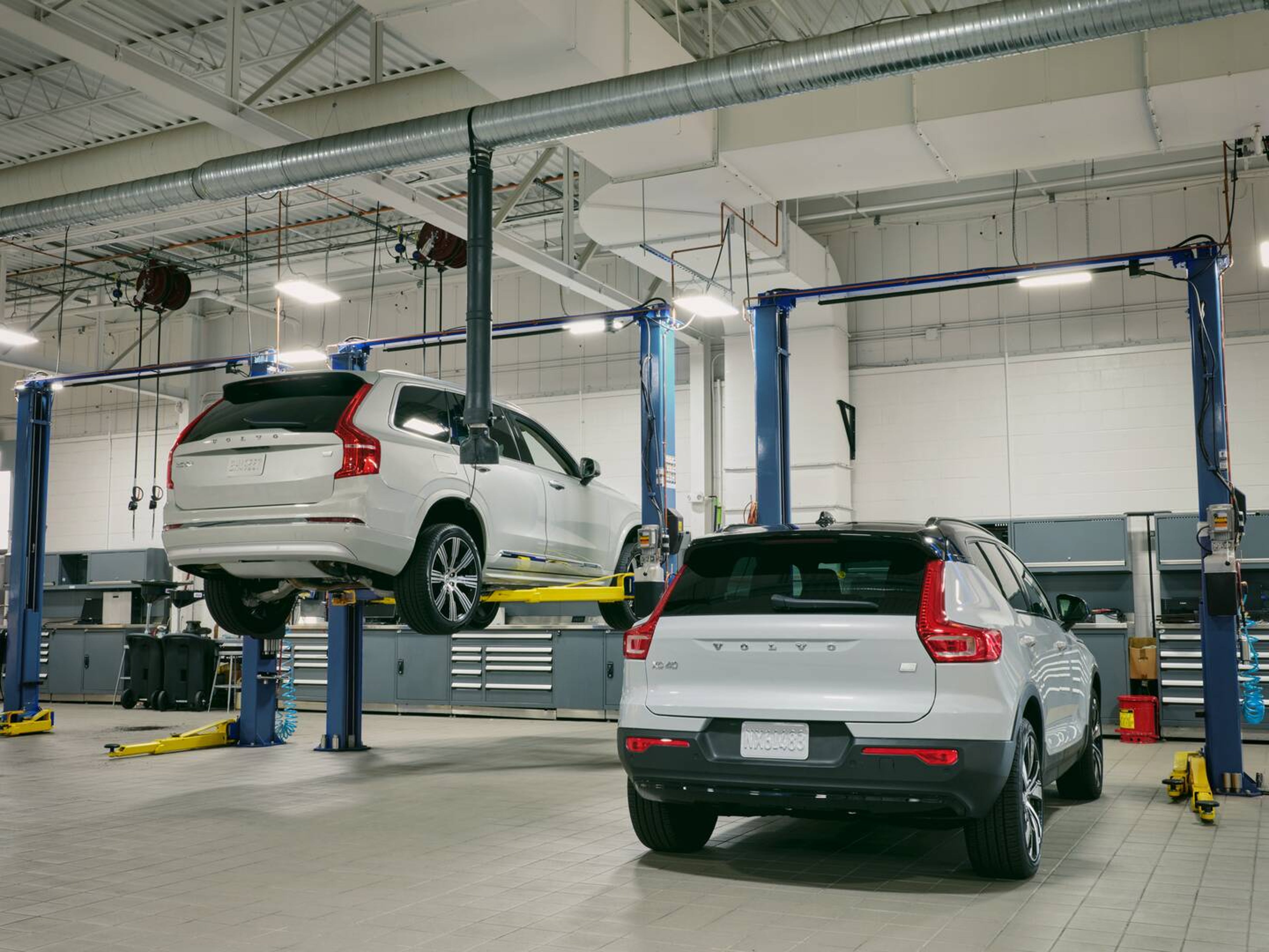 Service work being done on Volvo