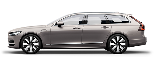Profil boczny hybrydowego kombi Volvo V90 Recharge plug-in