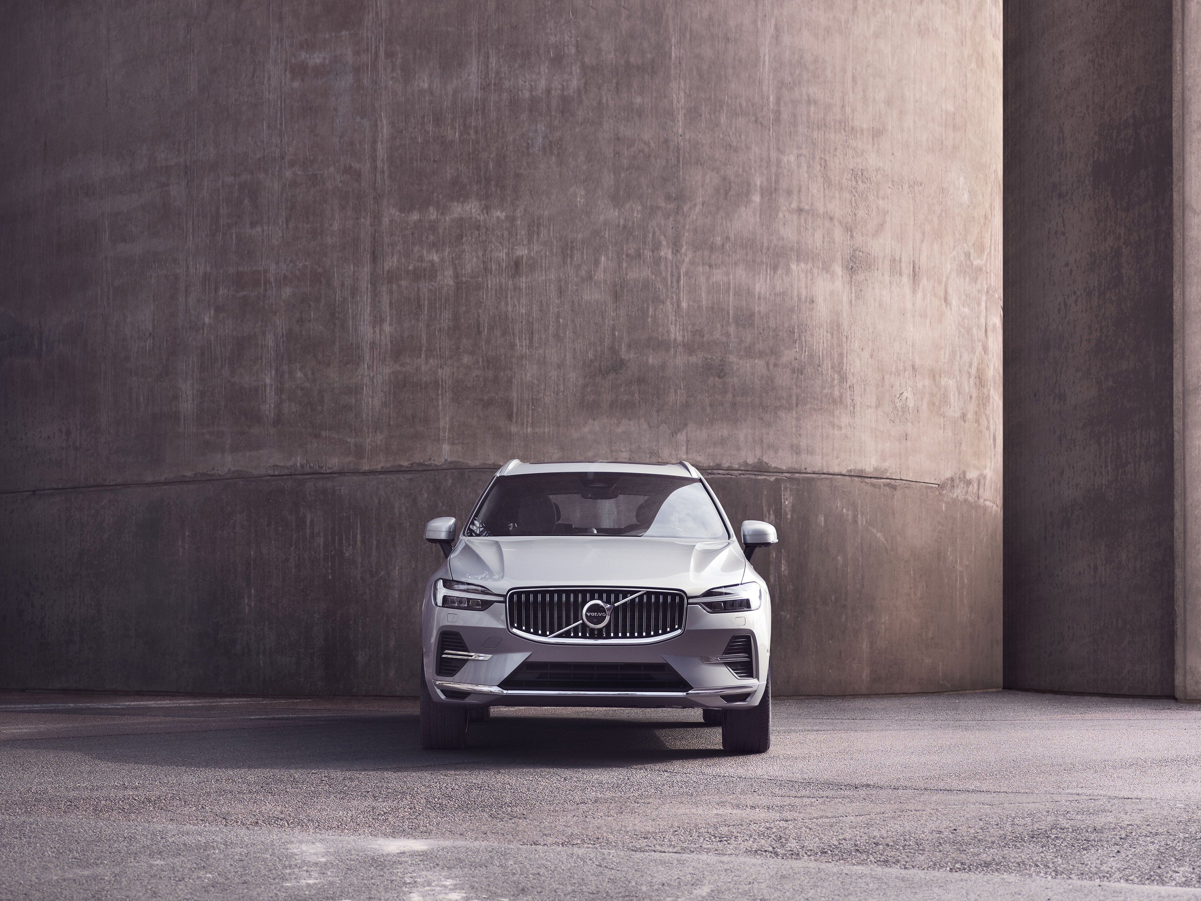 The front exterior of a Volvo XC60 SUV.