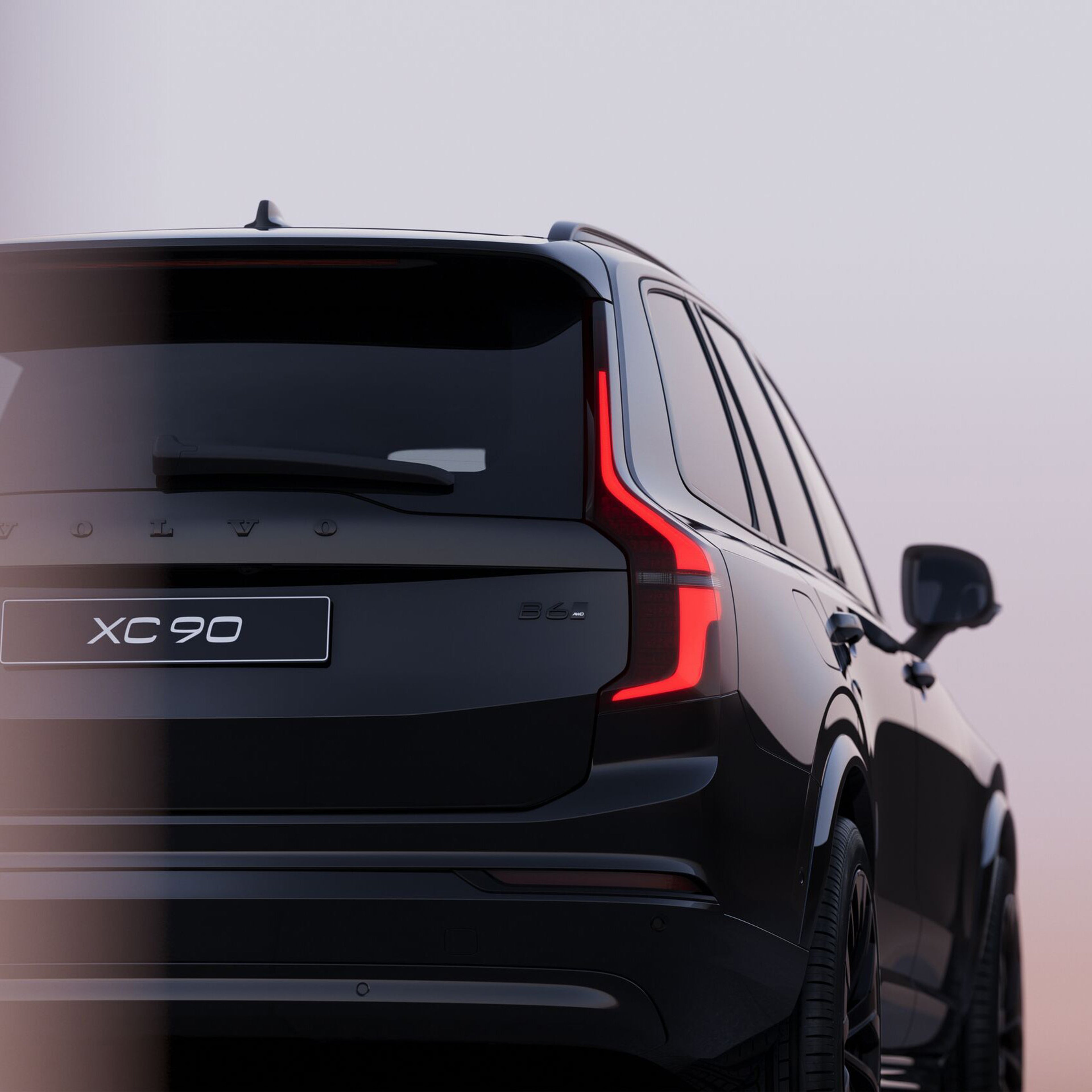 Close up of rear of XC90 black edition