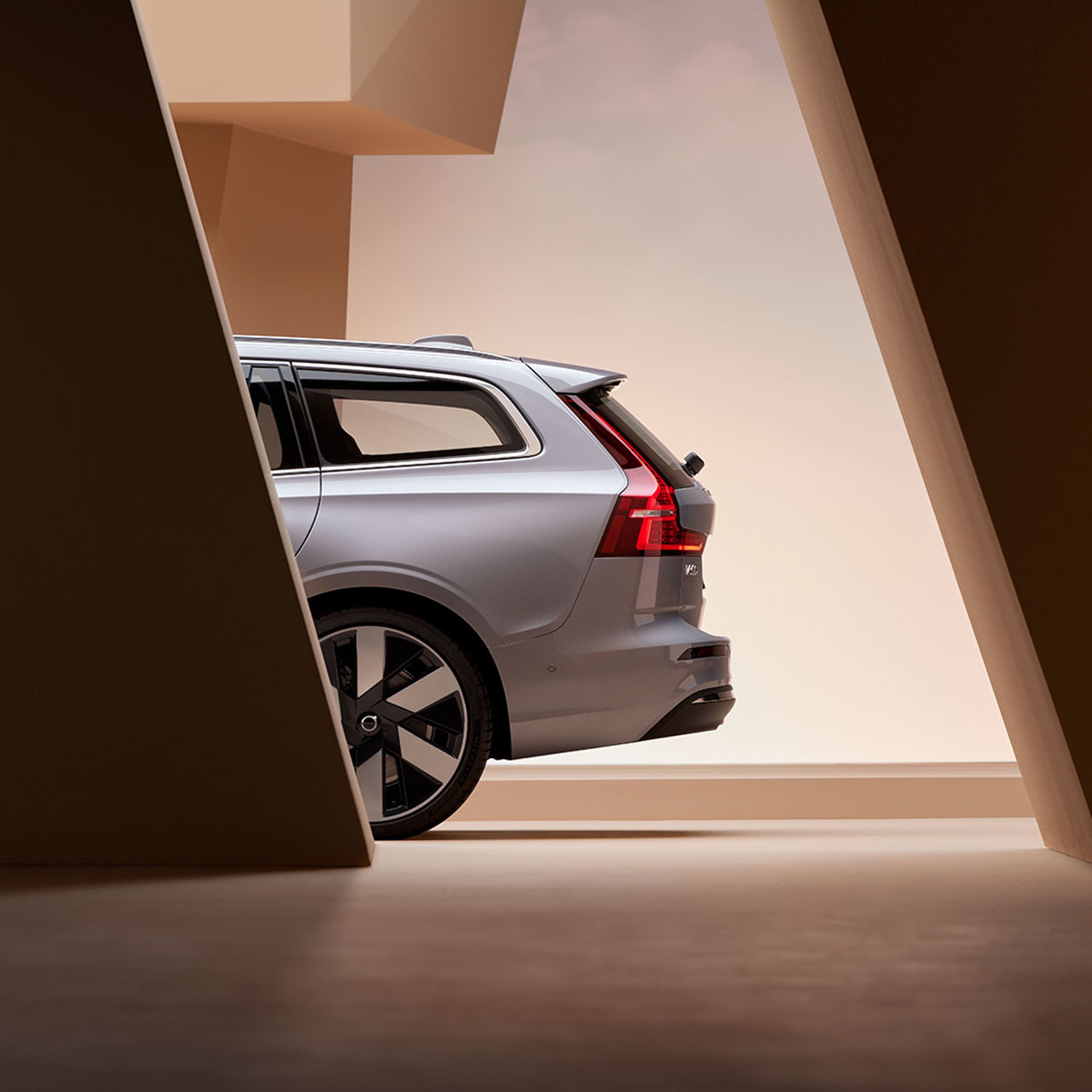 V60 zijaanzicht in studio