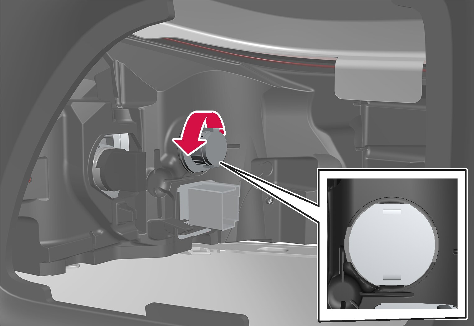 P6-1746-XC40-Removing turn signal light bulb