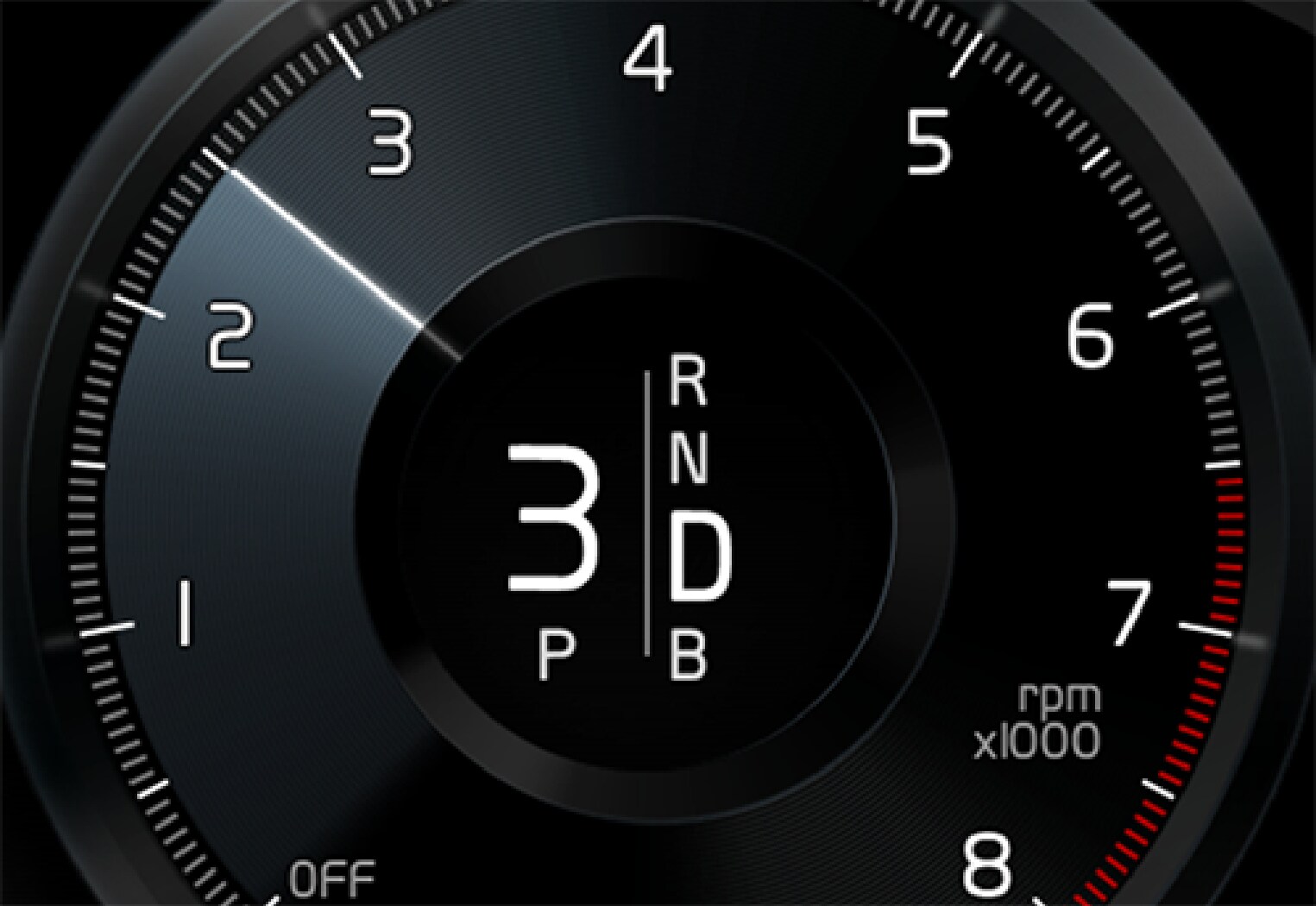 P5-1519-XC90 Hybrid gear in DIM using paddles