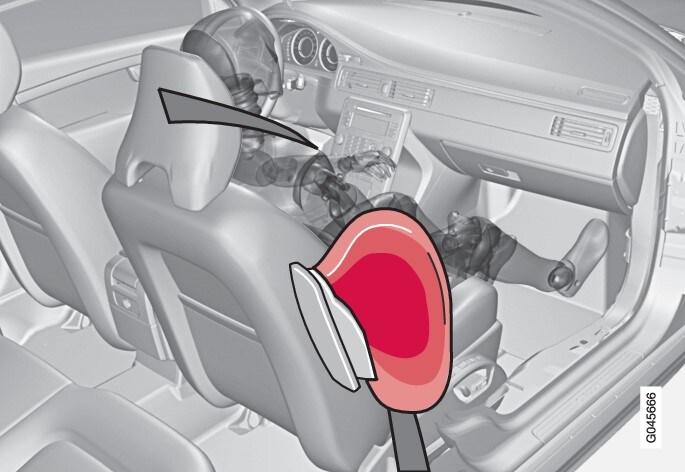 Front passenger seat, left-hand drive.