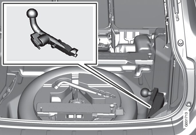 P3-835-xc60 Tow hitch storing