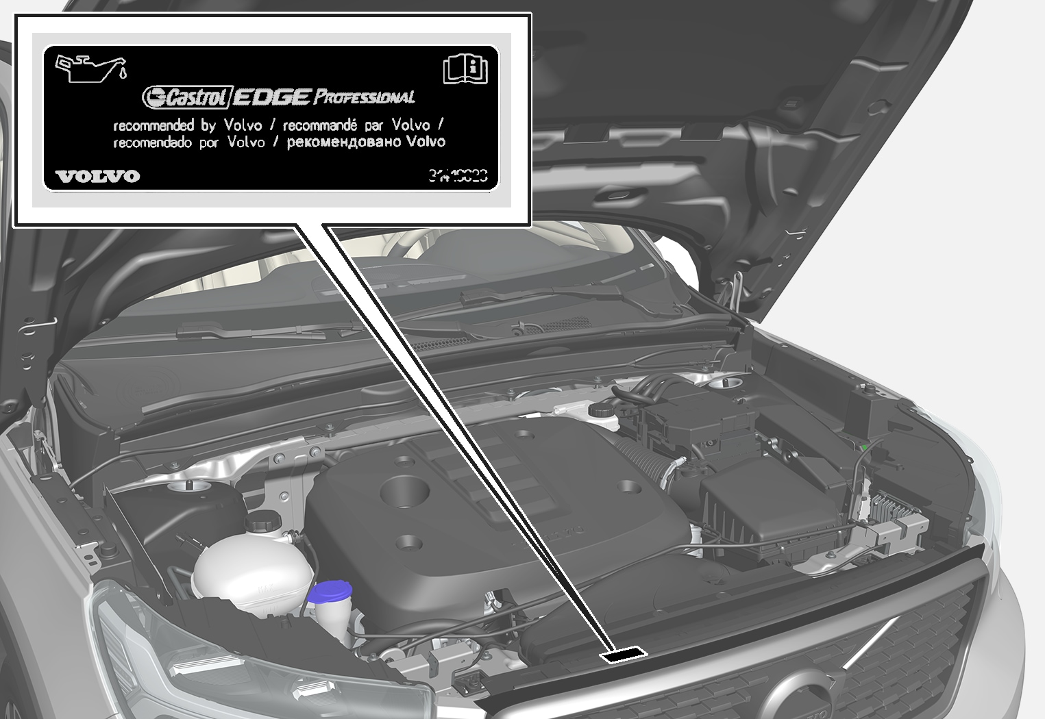 エンジンオイル | エンジンルーム | 保守点検 | XC40 2020 Early | Volvo サポート