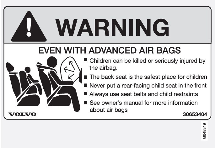 Dekal barn airbag