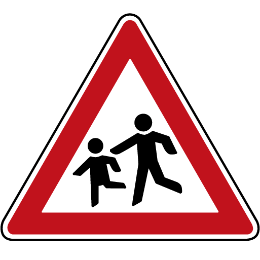 P5-1617 - Road Sign Information, Sign for "School" and "Children at play"