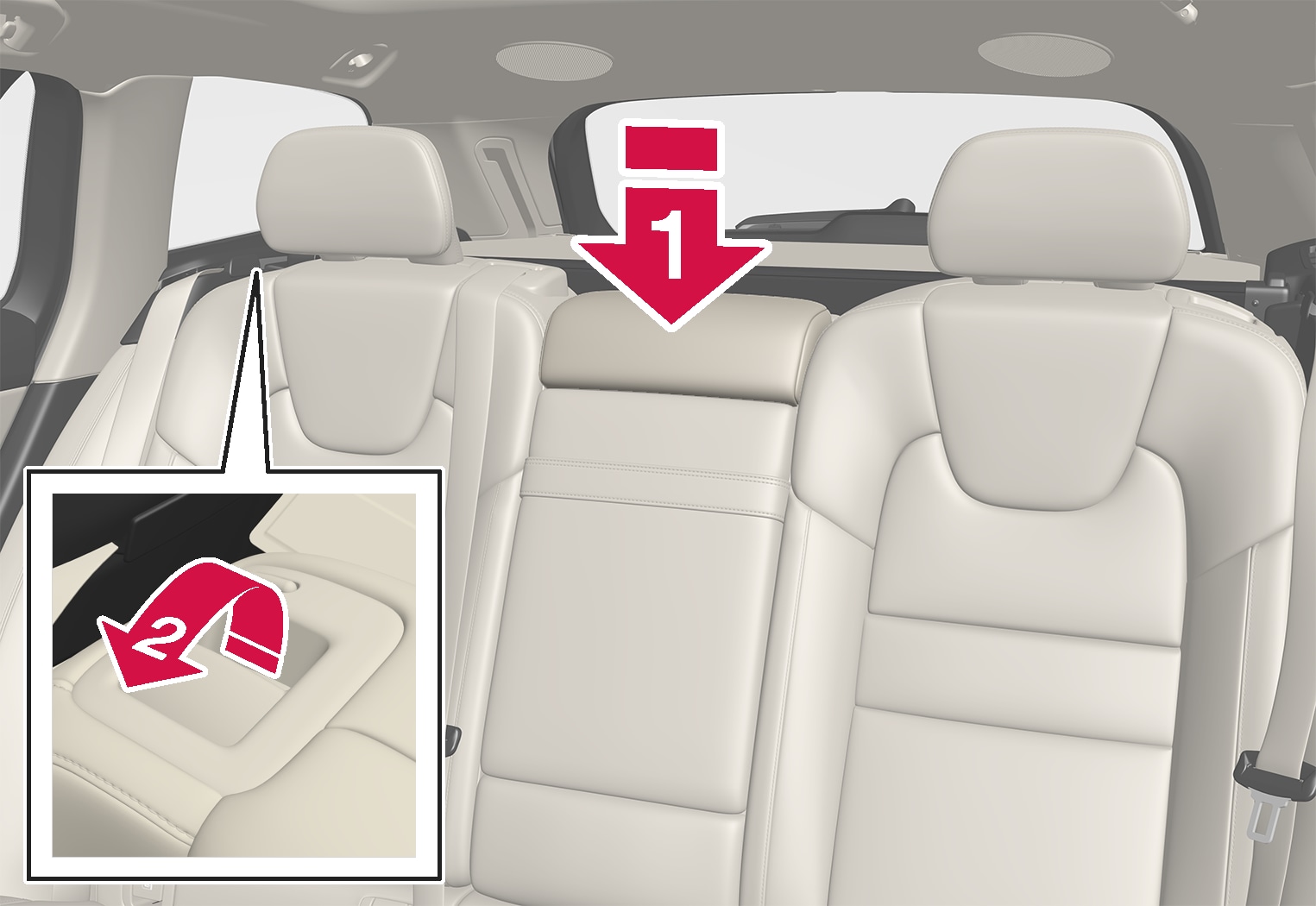 P5-1817-V60-Folding rear seat electrically from back seat