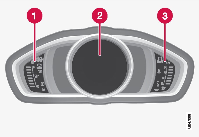 P4X-1320 Information display, control and warning symbols, DIM High-Line