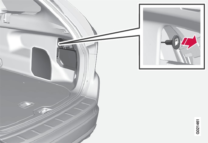 P3-835-xc60 Manual opening flap door fuel tank