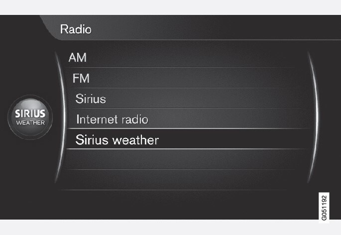 P3-1420-USA-Sirius weather main screen