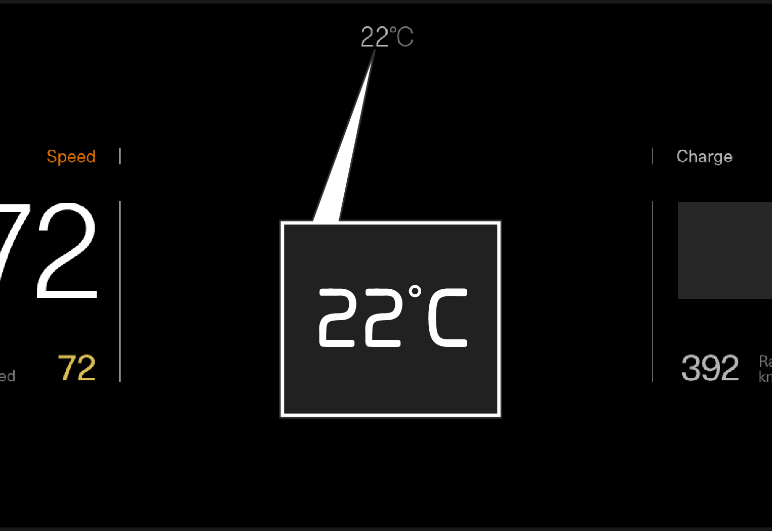 PS-2007-Outside temperature in driver display