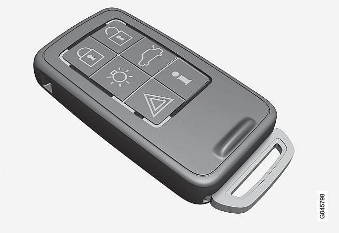 Remote control key with PCC - Personal Car Communicator.