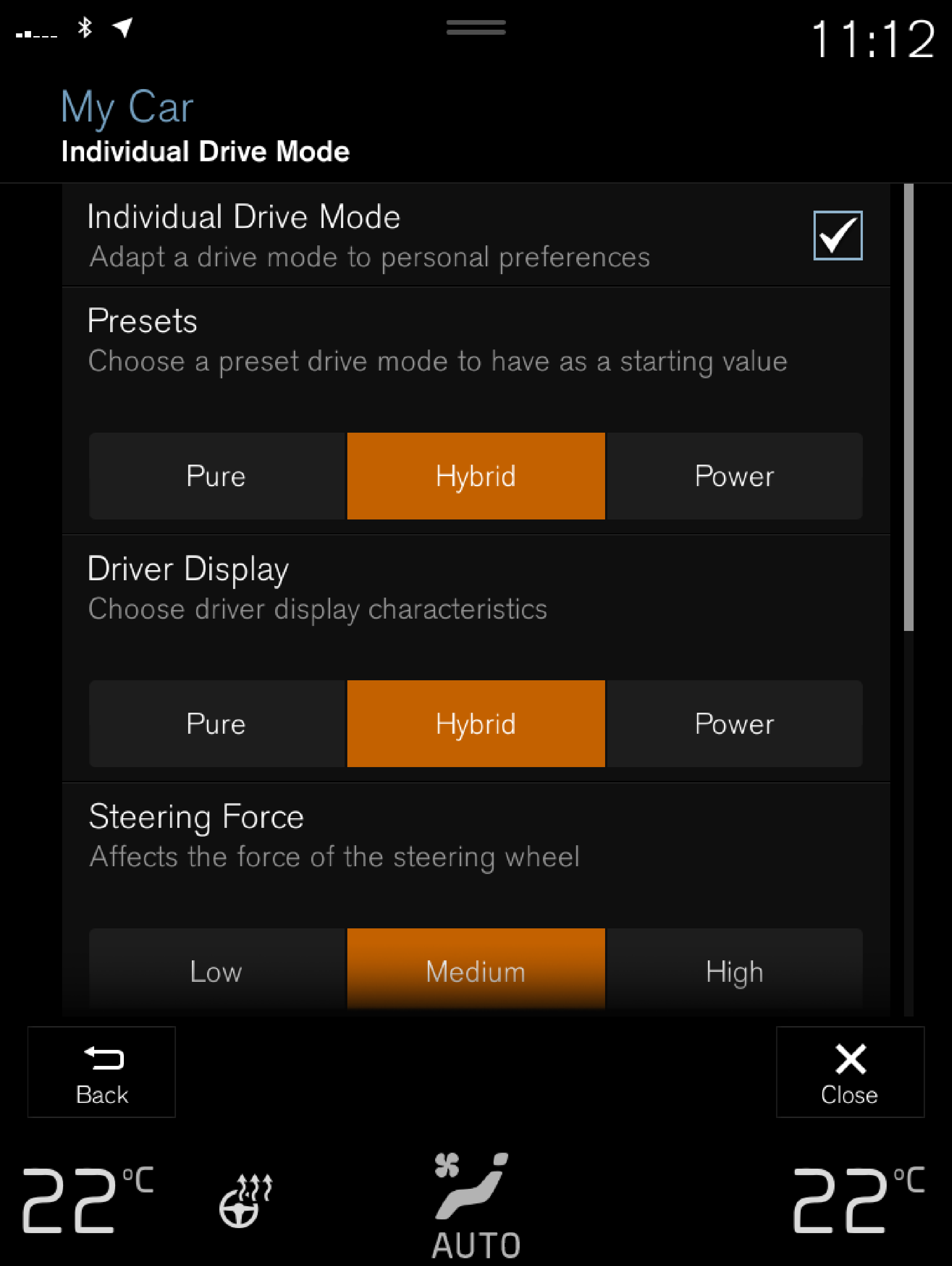 PS-1926-Individual drive mode settings