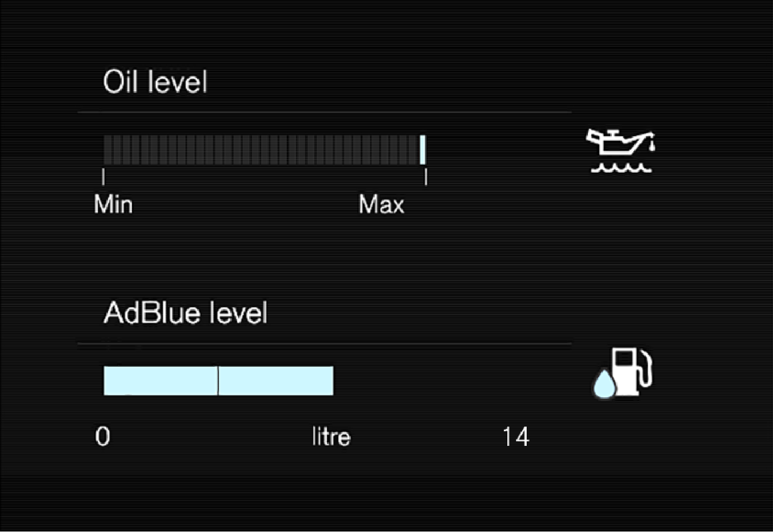 P6-1846-XC40-AdBlue level graph in centerdisplay