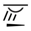 Symbol przycisku lampki do czytania.