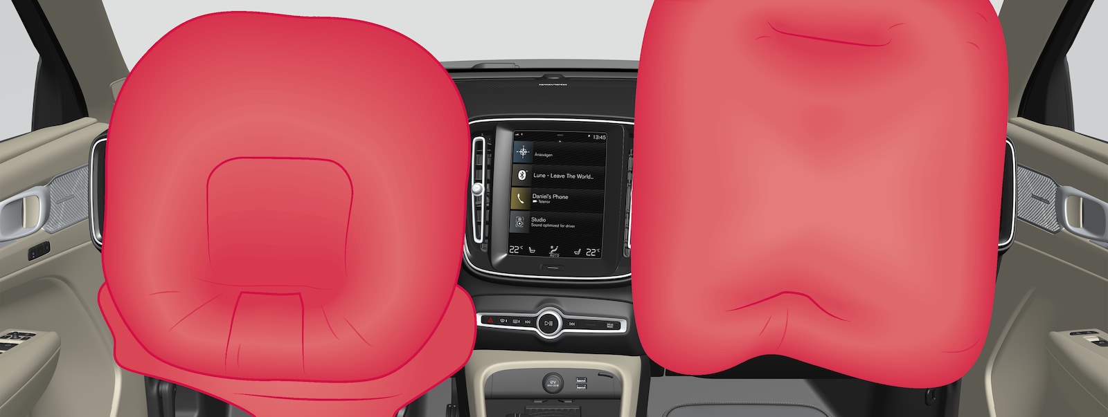P6-1746-XC40–Safety–Driver and passenger airbags