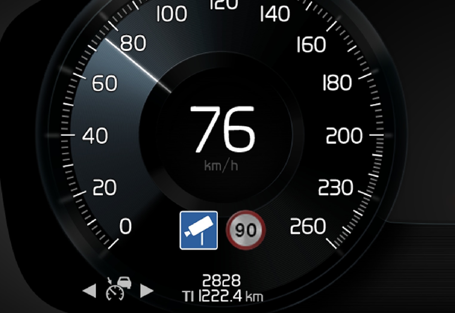 P5-XC90H-1519-Road Sign Information, speed camera information in driver display